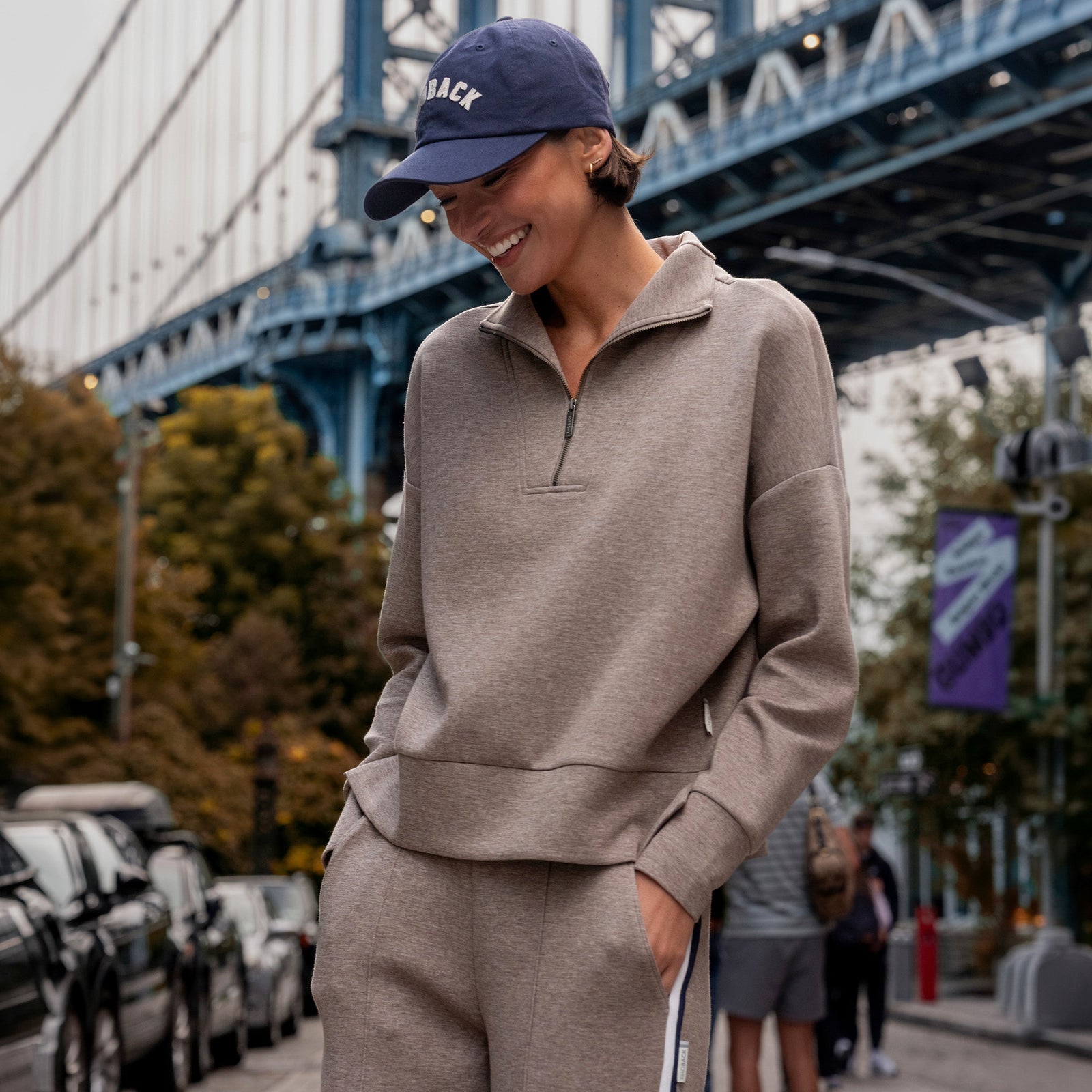 Woman wearing a Rhoback Aspire matching set