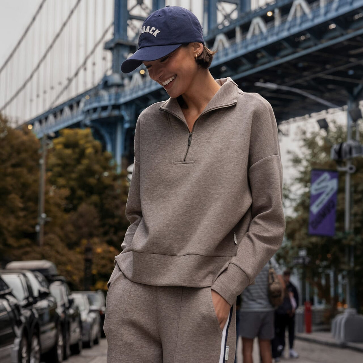 Woman wearing a Rhoback Aspire matching set