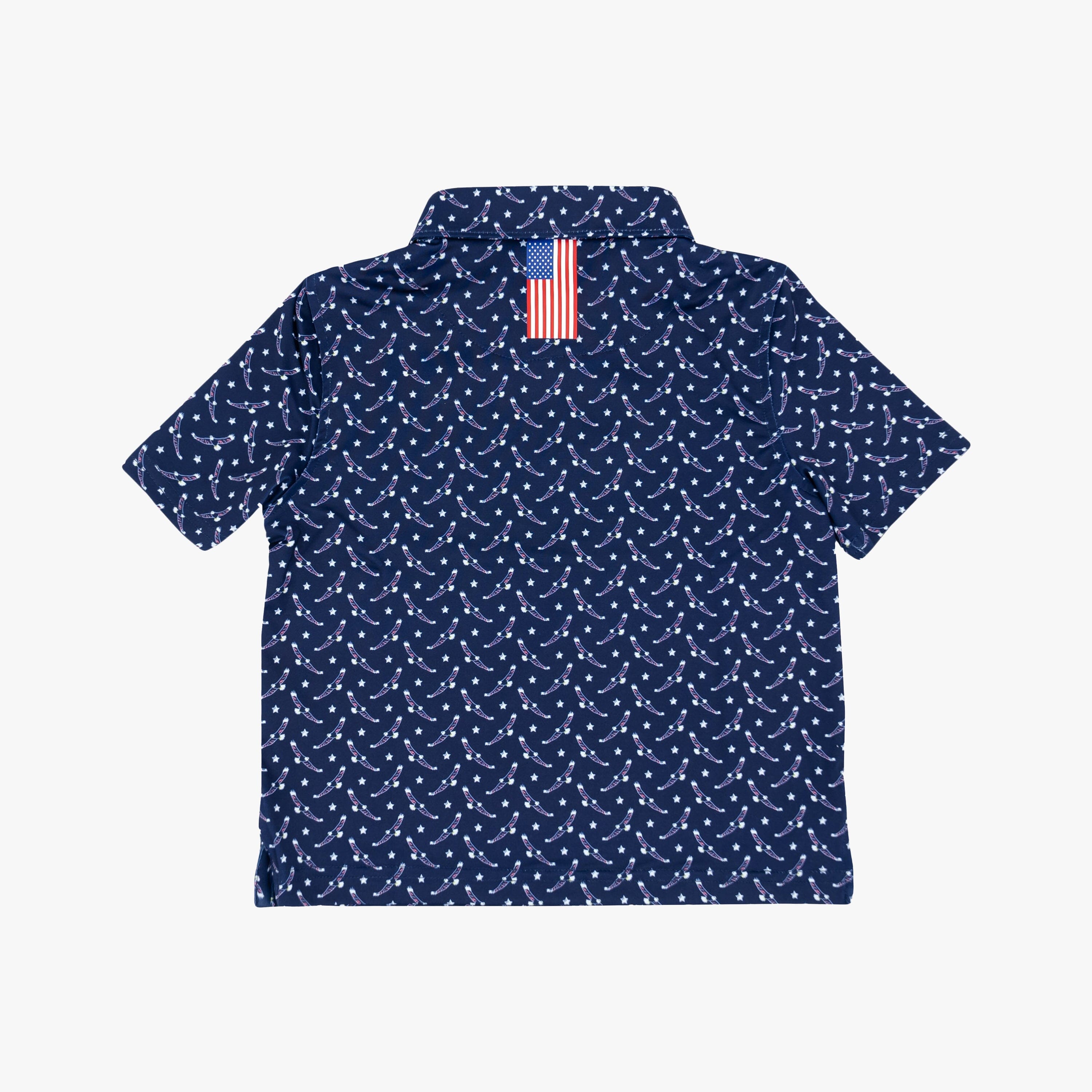 Alternative view of The Lil' Bald Eagle | Performance Polo | The Bald Eagle - Admiral Navy - USA