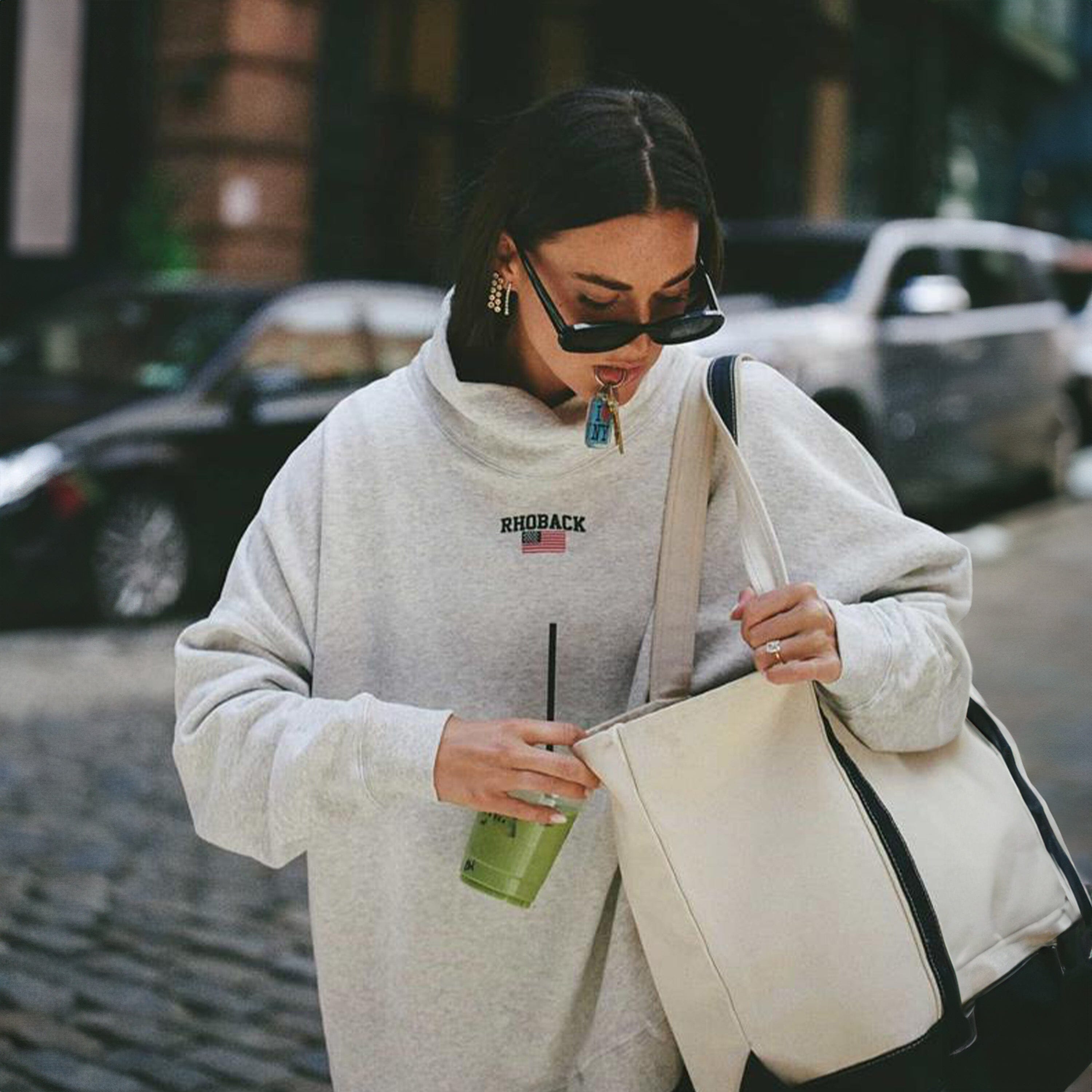 Bedford Oversized Mockneck | Heather - Ivory - USA
