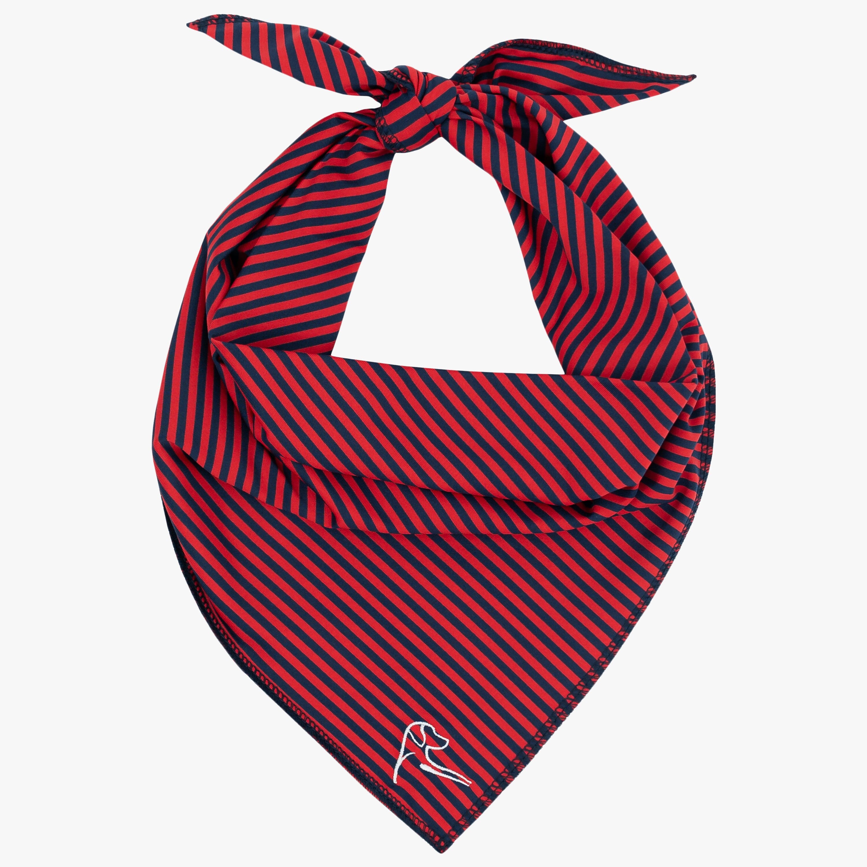 The Birdie Stripe | Performance Bandana | The Birdie Stripe - Classic Red/Fleet Navy