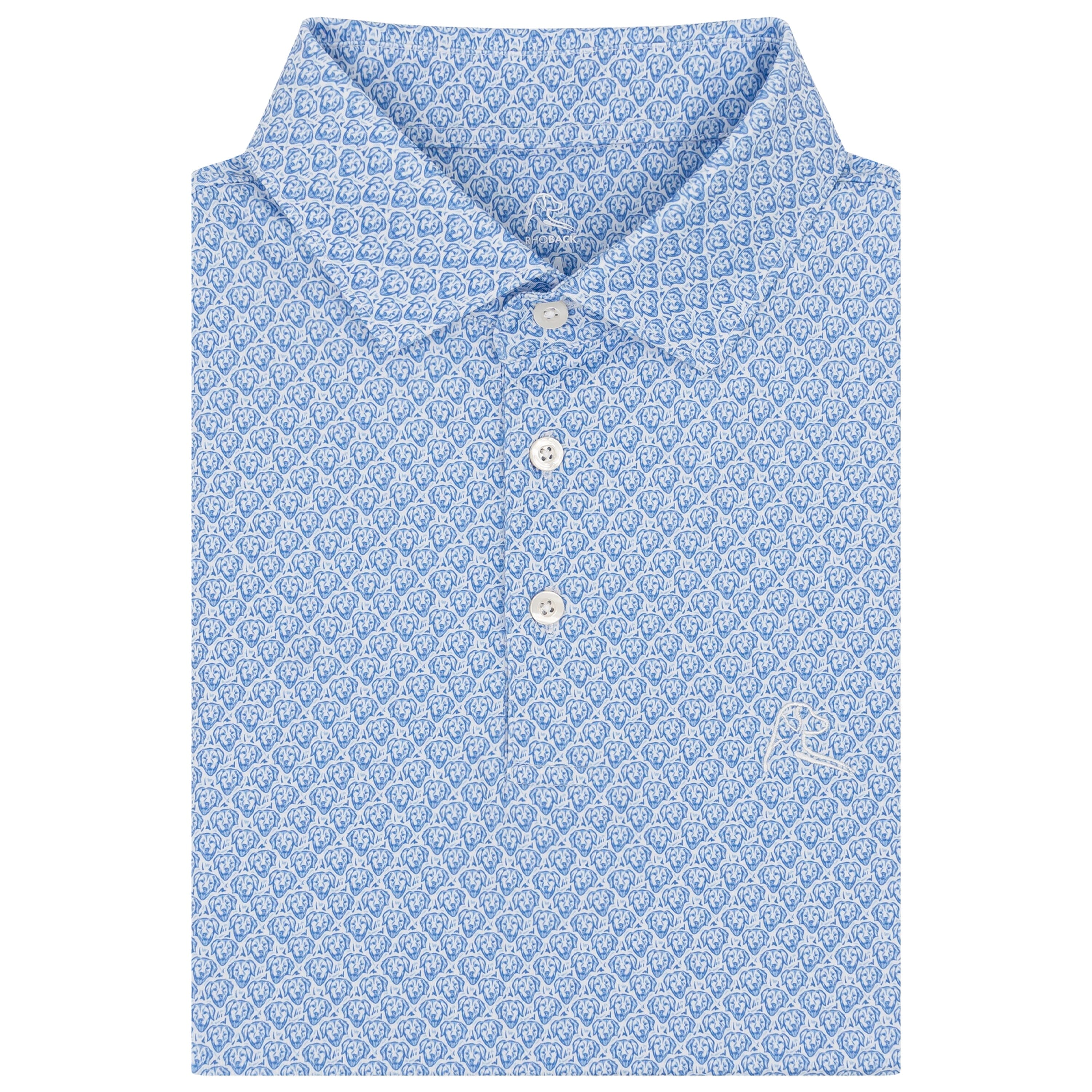 The Biscuit | Performance Polo | The Biscuit - White/Caicos Blue