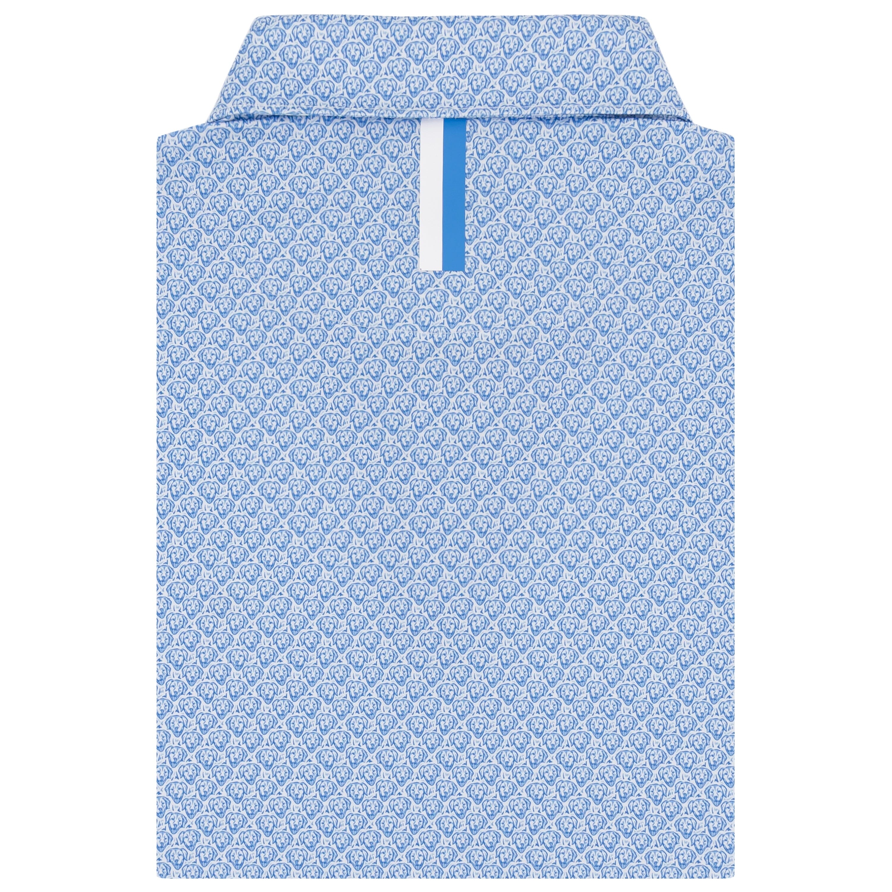 Alternative view of The Biscuit | Performance Polo | The Biscuit - White/Caicos Blue
