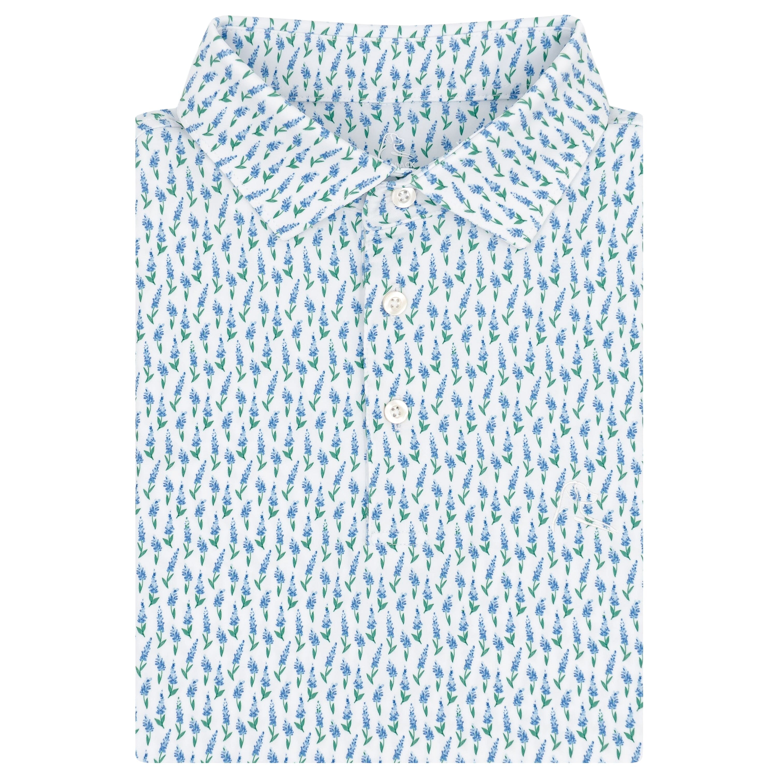 The Blue Bonnet 2.0 | Performance Polo | The Blue Bonnet 2.0 - White/Lake Blue