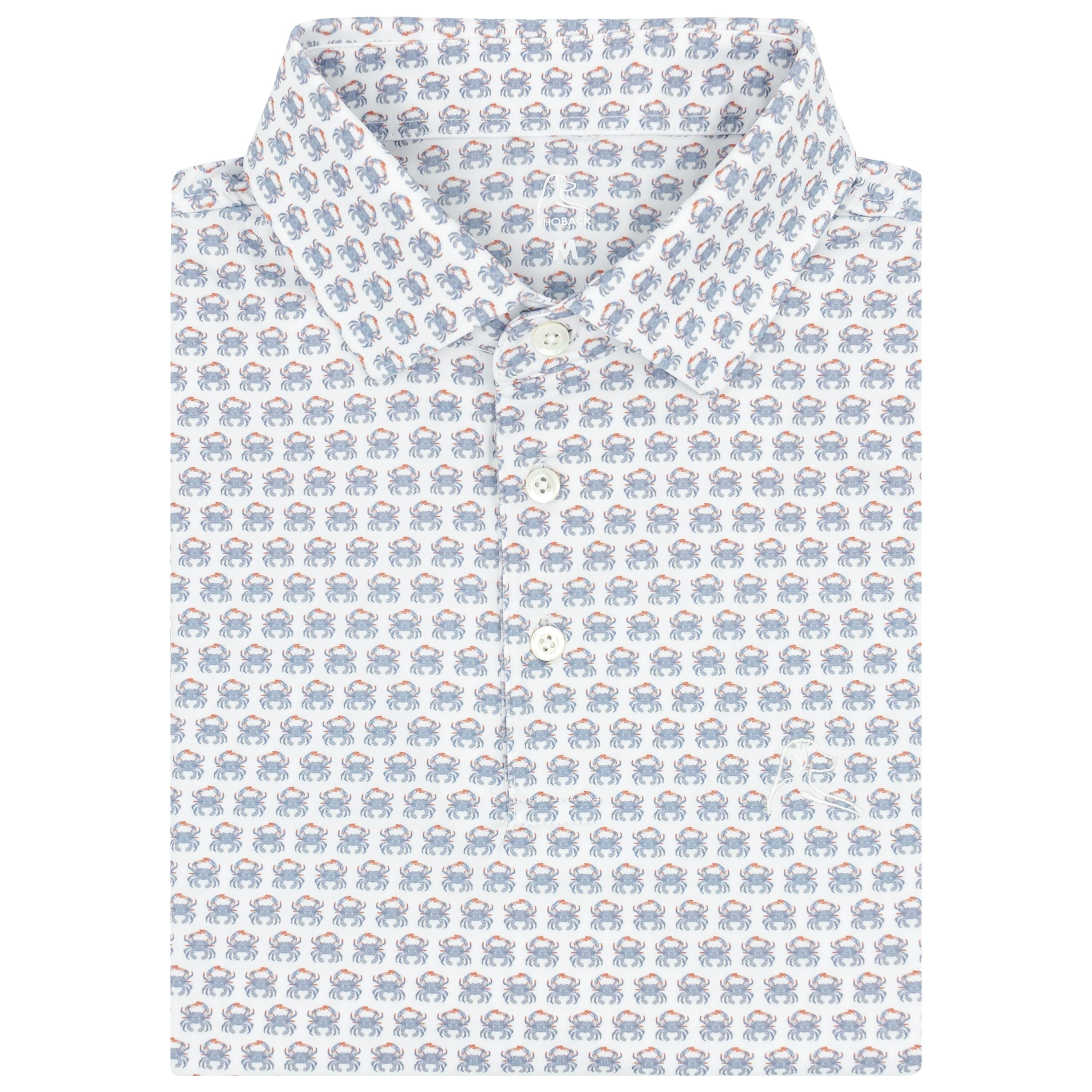The Blue Crab | Performance Polo | The Blue Crab - White