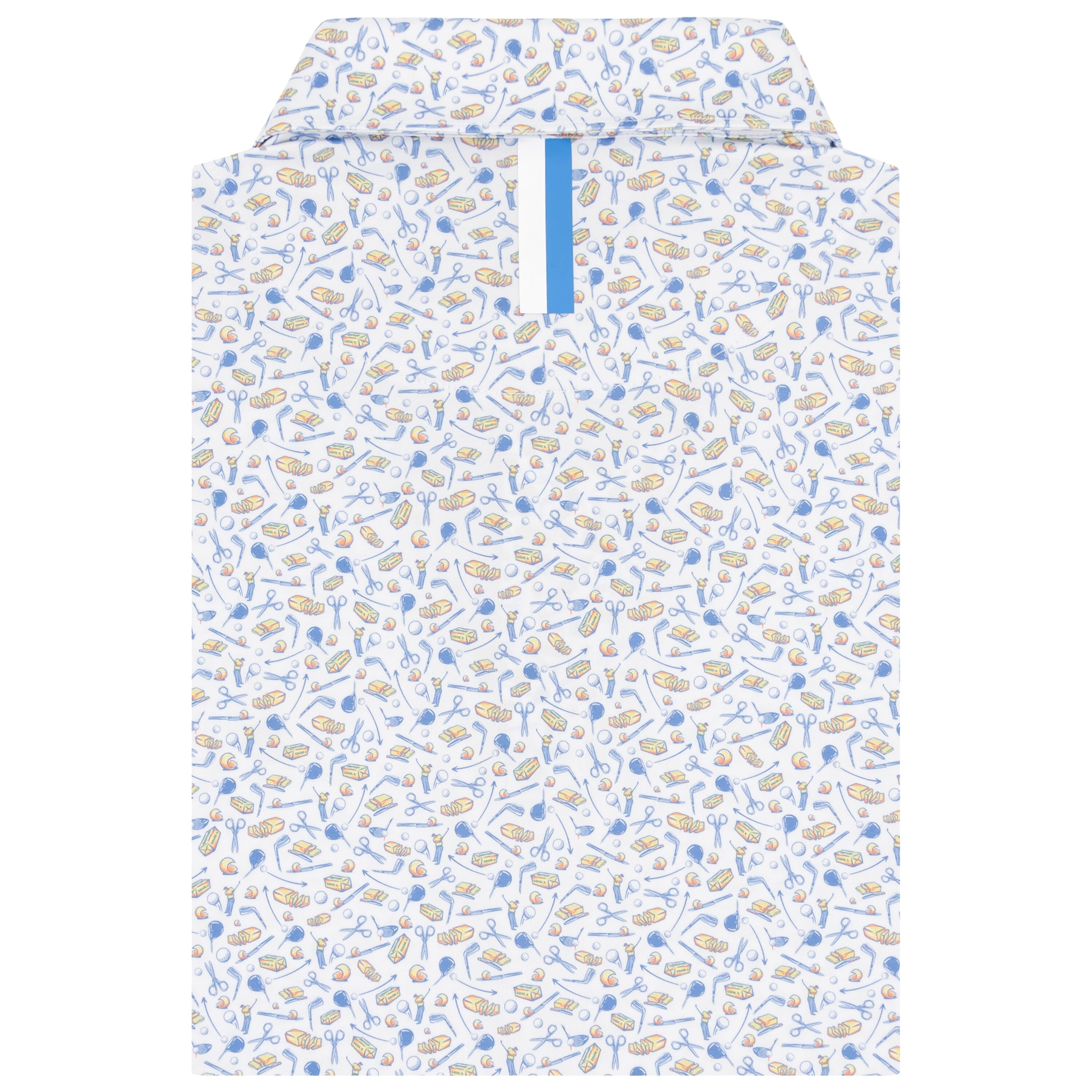 Alternative view of The Butter Cut | Performance Polo | The Butter Cut - White/Caicos Blue