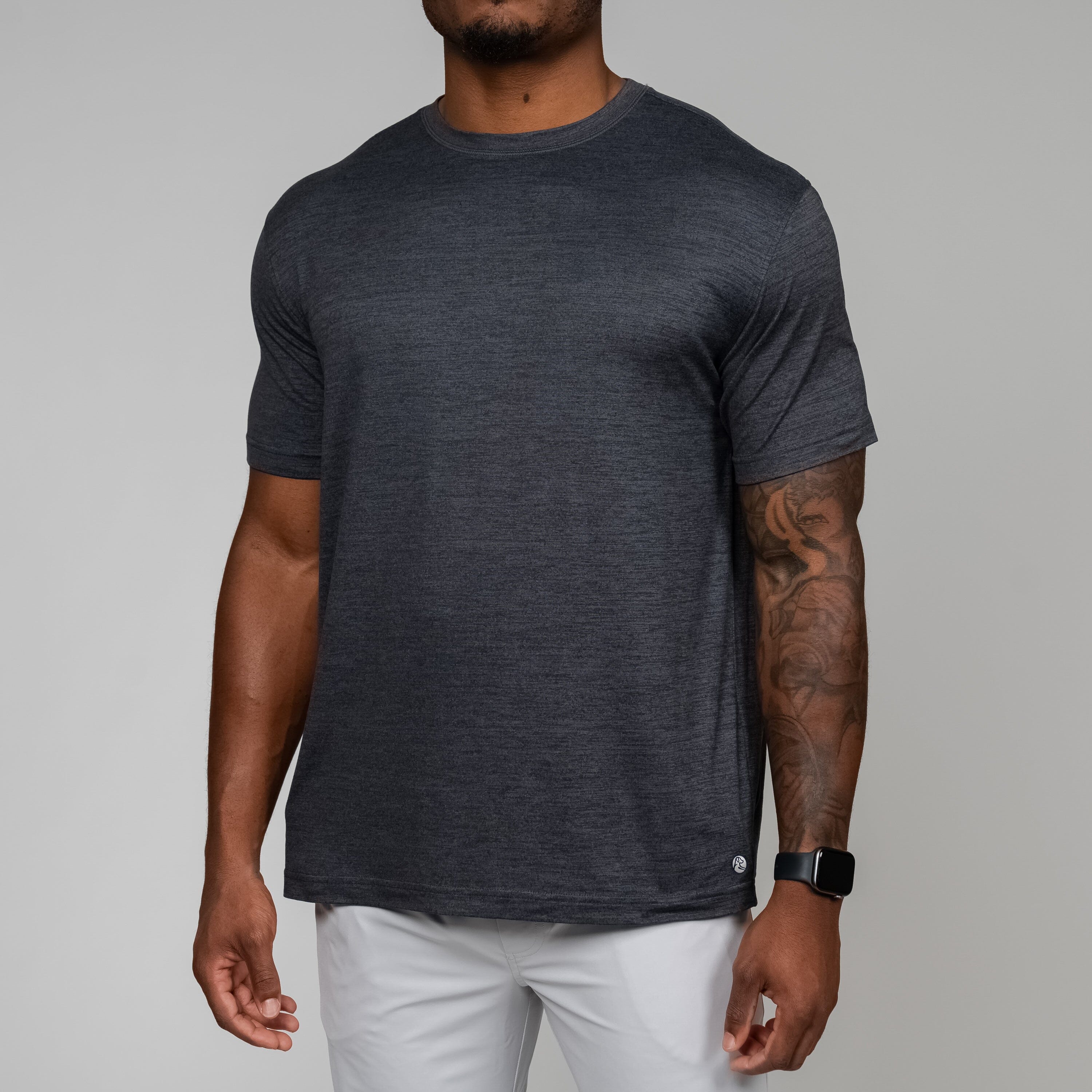 Tailwind Performance Tee | Heather - Charcoal Grey/Ash Grey