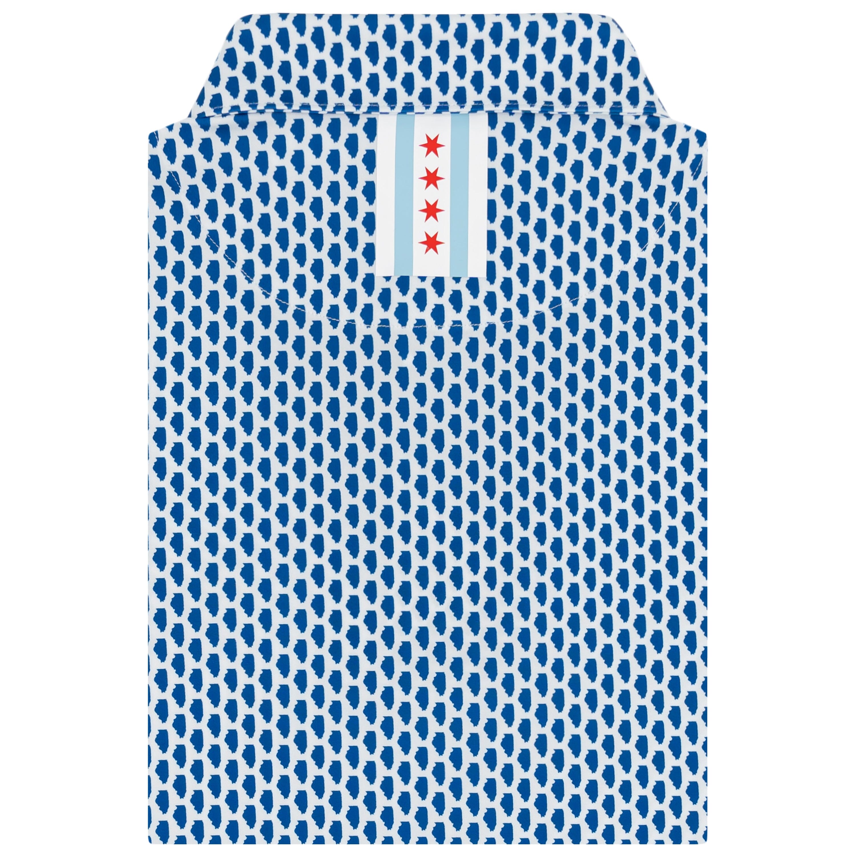 Alternative view of The Chi Town | Performance Polo | The Chi Town - Cobalt Blue/White - CHI