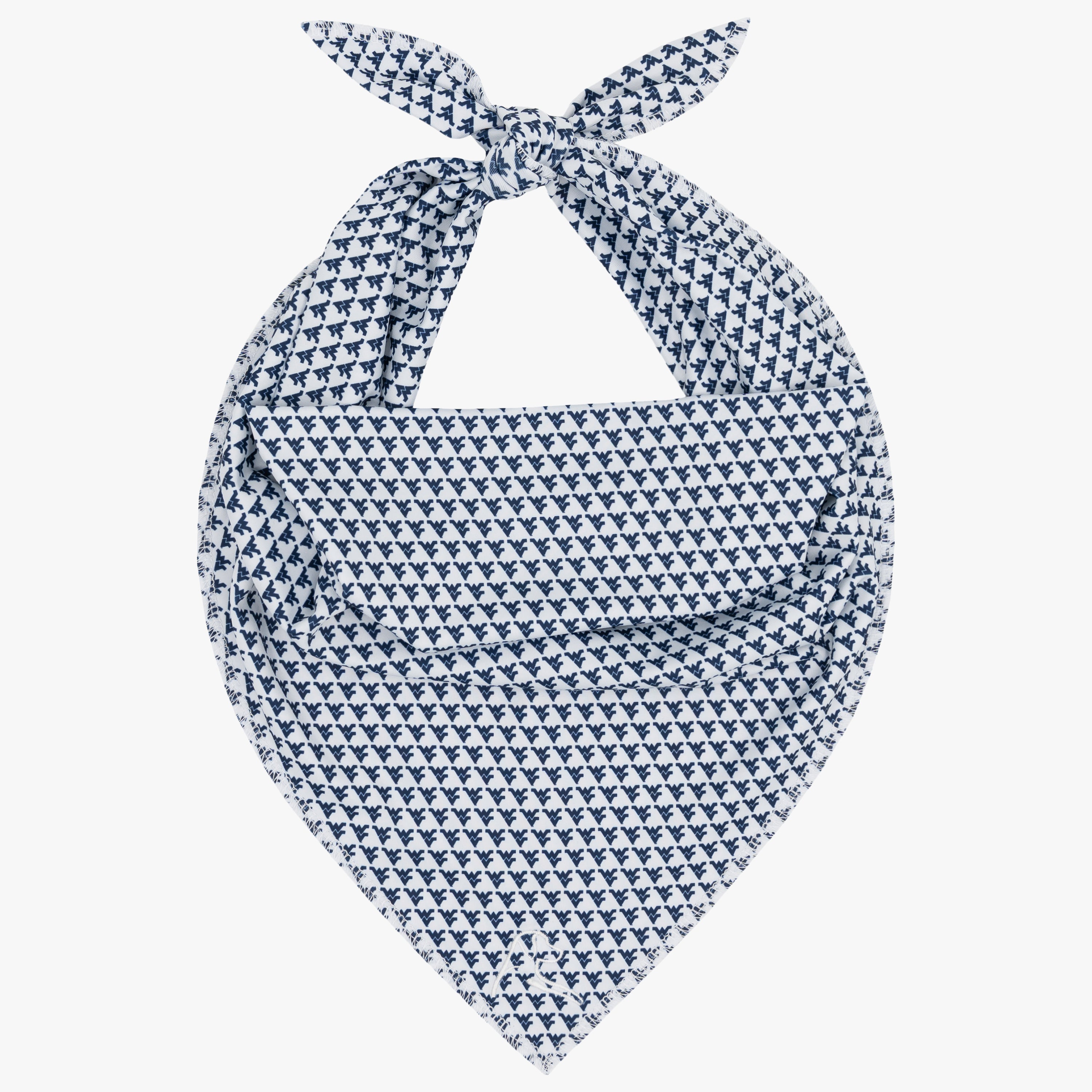 The West Virginia Mountaineers® | Collegiate Bandana | The West Virginia Mountaineers® - White/Indigo Blue