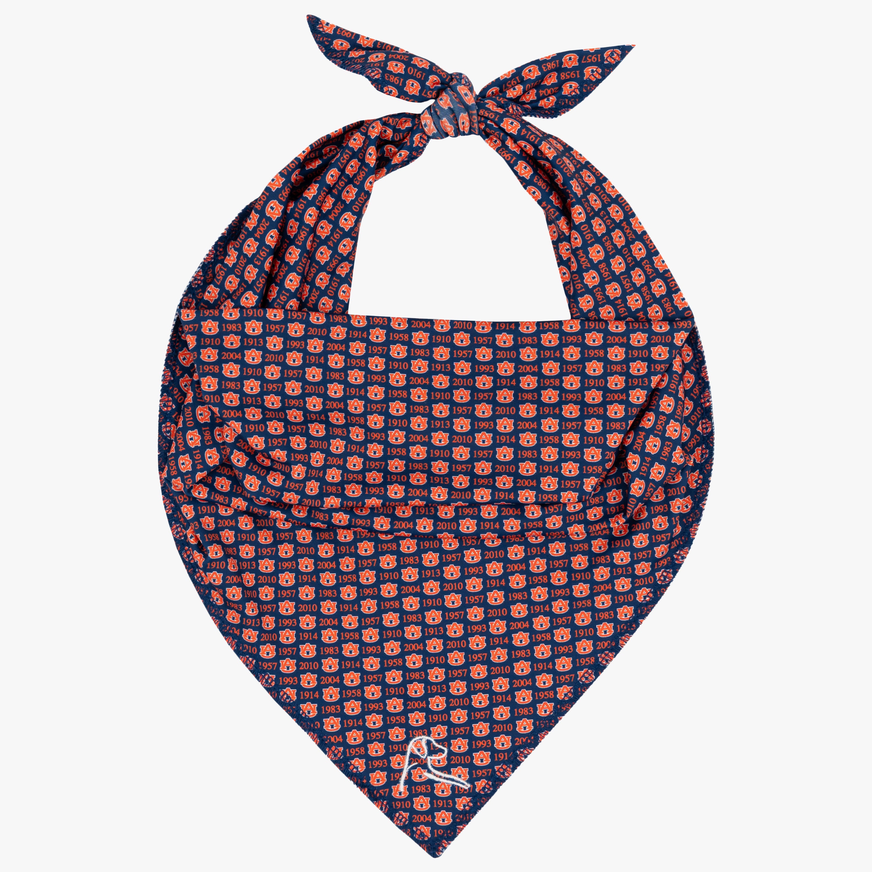 The Auburn National Titles | Collegiate Bandana | The Auburn National Titles - Dock Blue/Blaze Orange