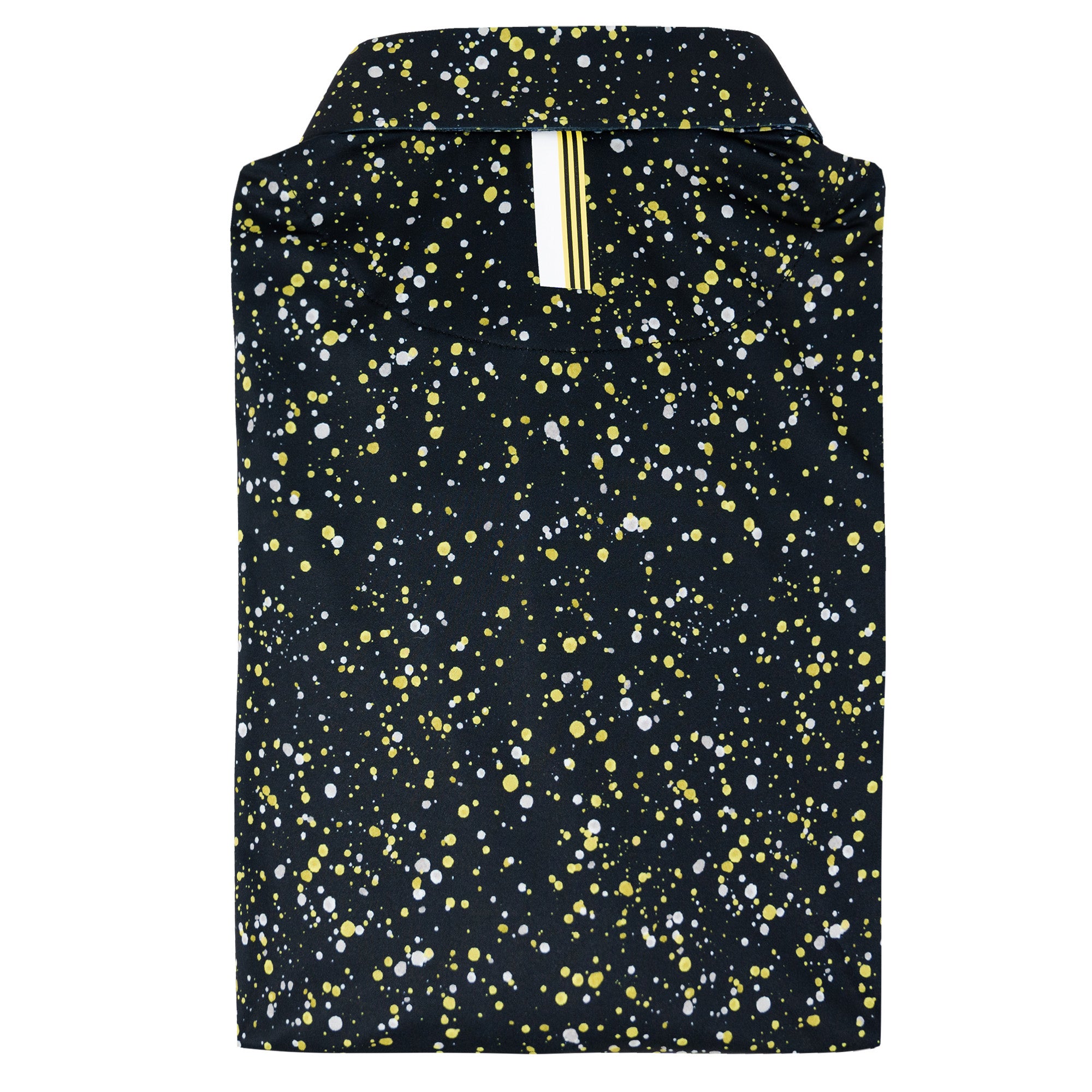 Alternative view of The Bootleg Splatter | Performance Polo | The Bootleg Splatter - Black/Sun Yellow - Drive Change