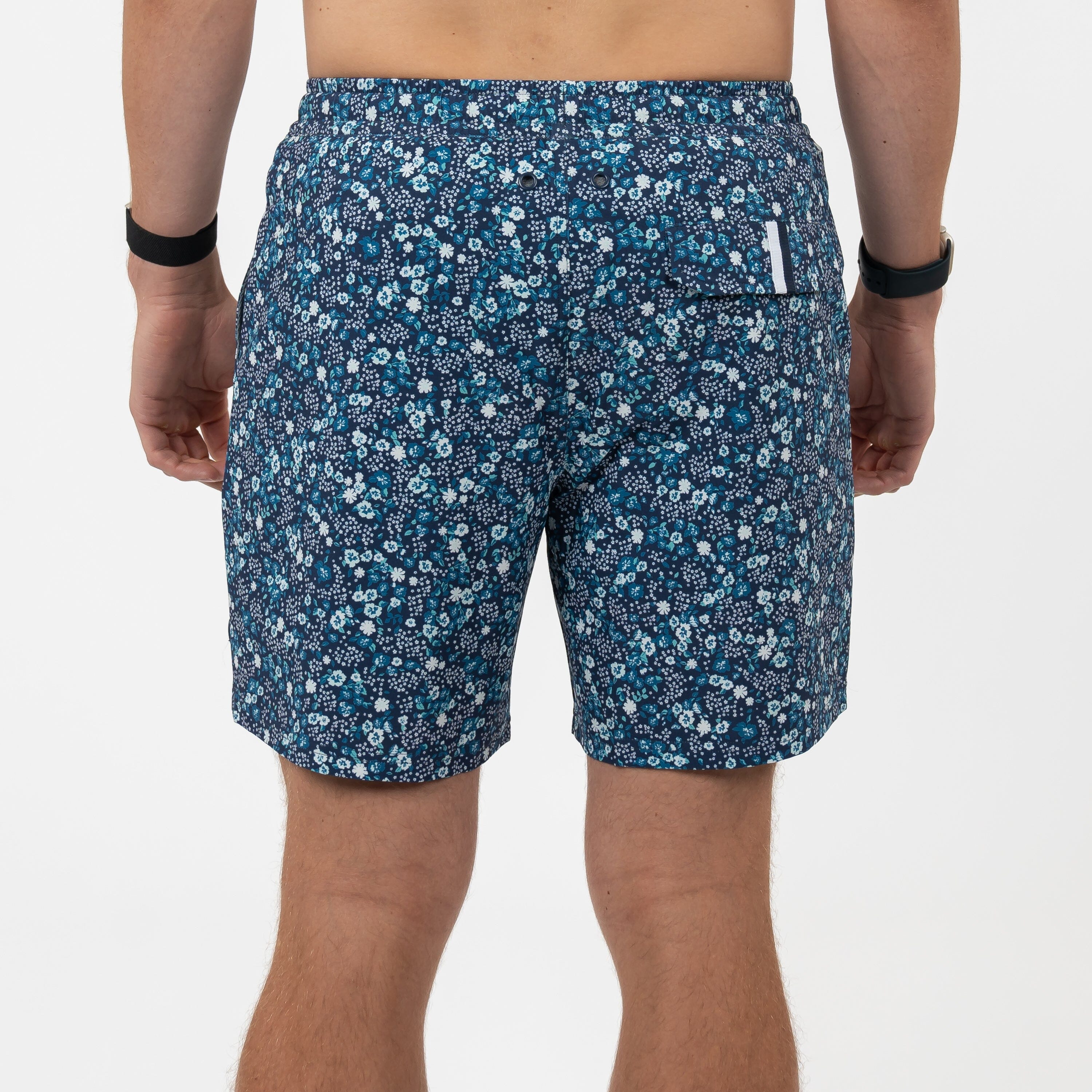 Alternative view of Medley Swim Trunk | The Floral Oasis - Fleet Navy