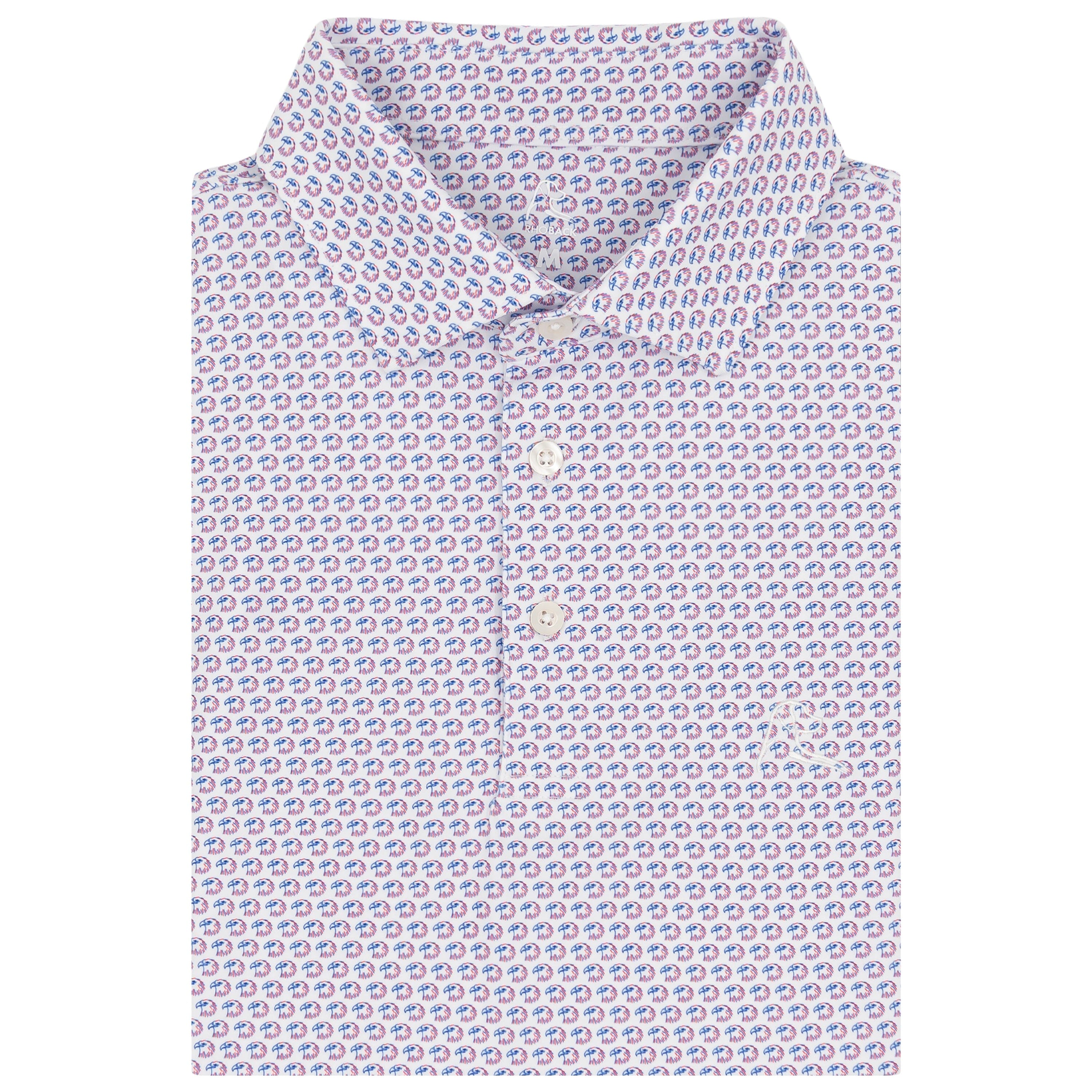 The Free Bird | Performance Polo | The Free Bird - White/Ocean Blue - USA