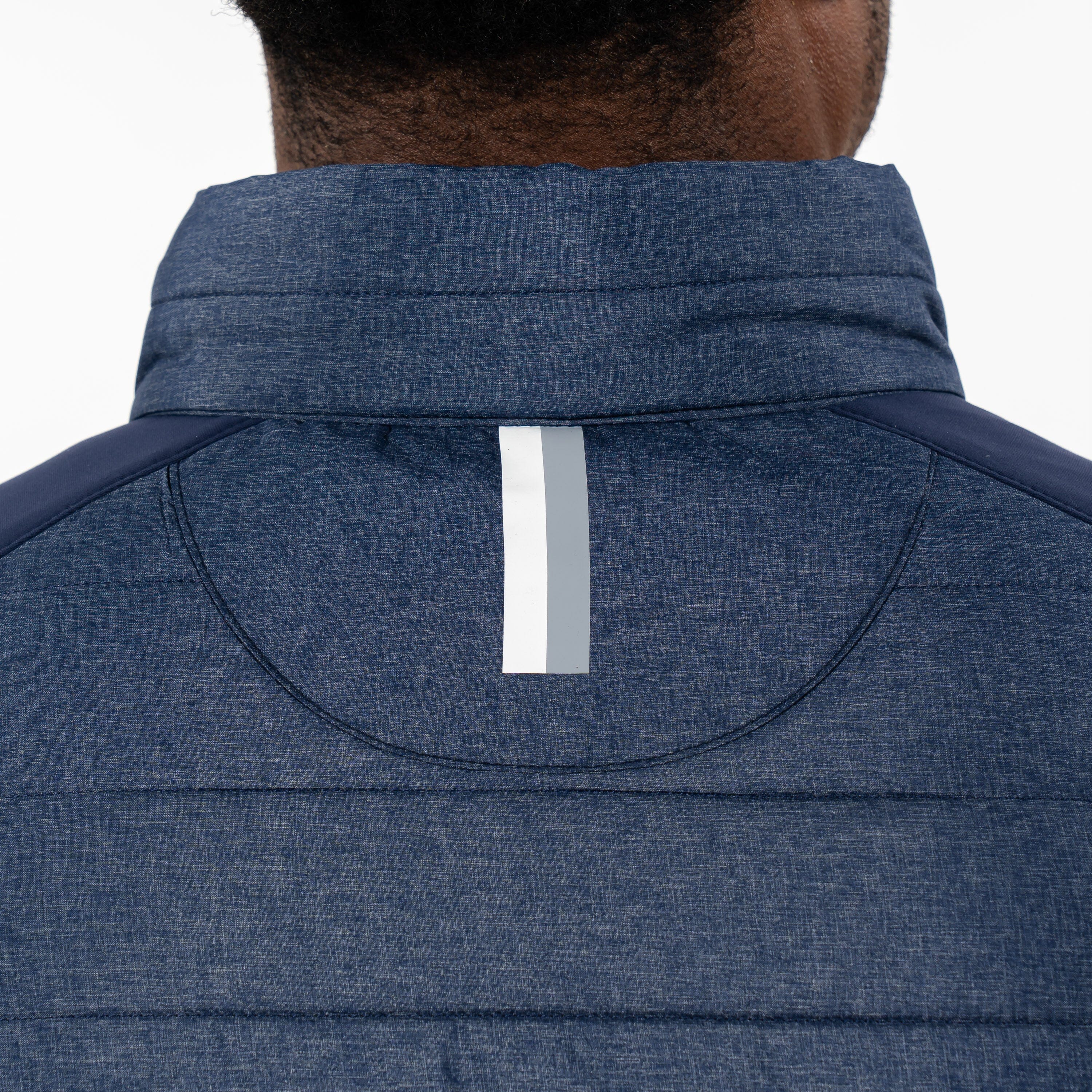 Alternative view of Fulton Hybrid Jacket | Heather - Fleet Navy/White