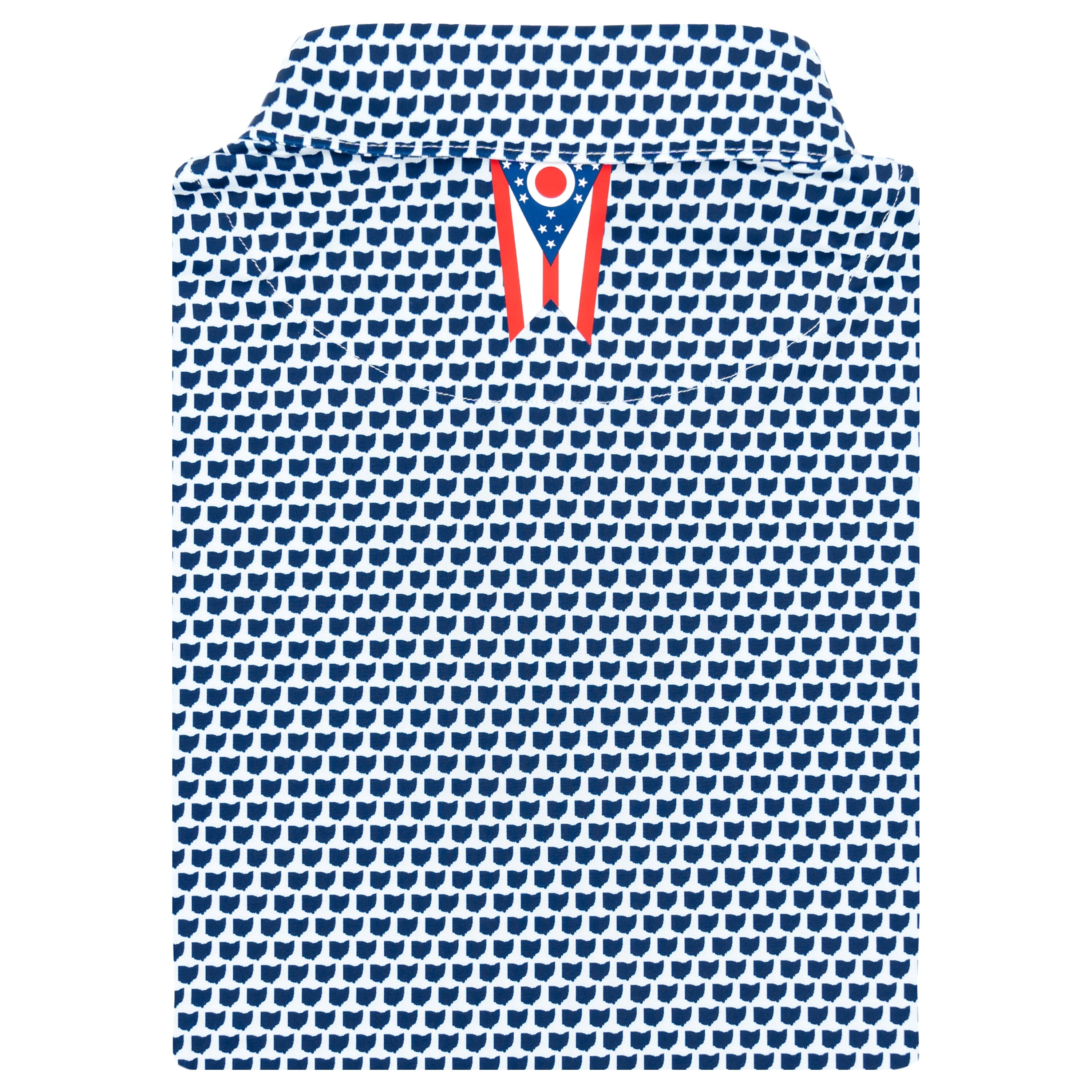 Alternative view of The Ohio | Performance Polo | The Ohio - Admiral Navy/White - OH