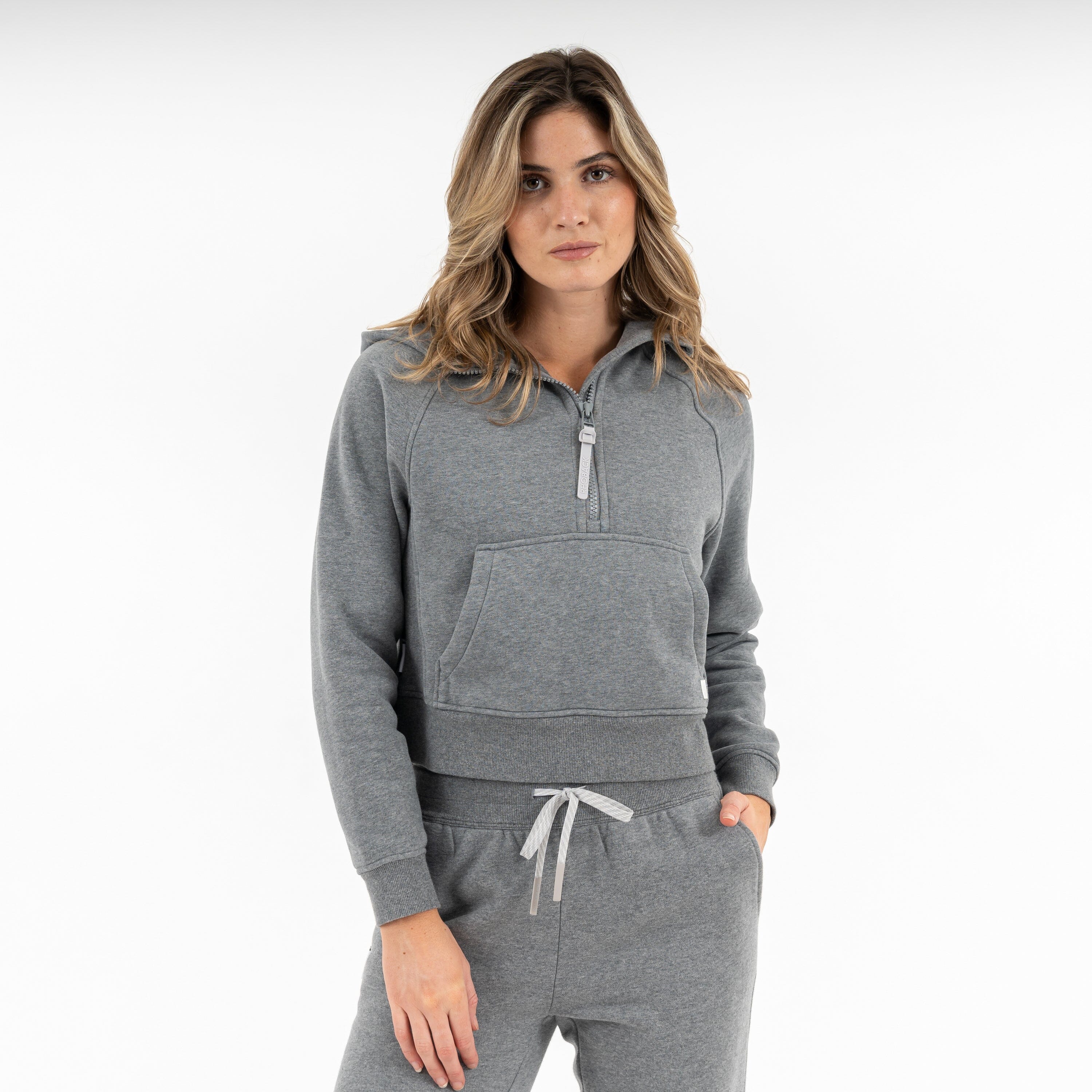 Alternative view of Clarity Half-Zip Hoodie | Heather - Boulder Grey