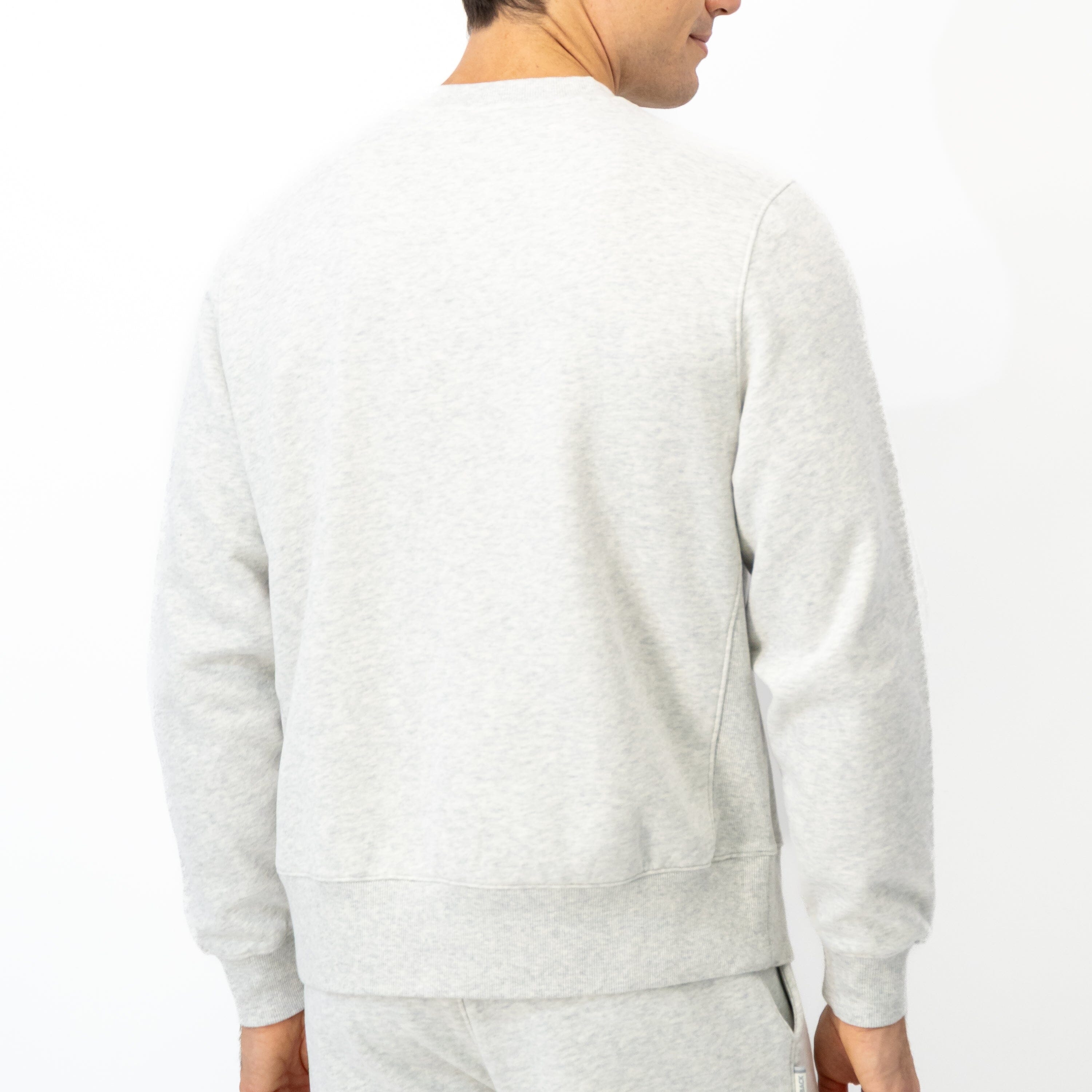Alternative view of Ready Crewneck | Heather - Ivory - RBUSA ARCH 1 NAVY