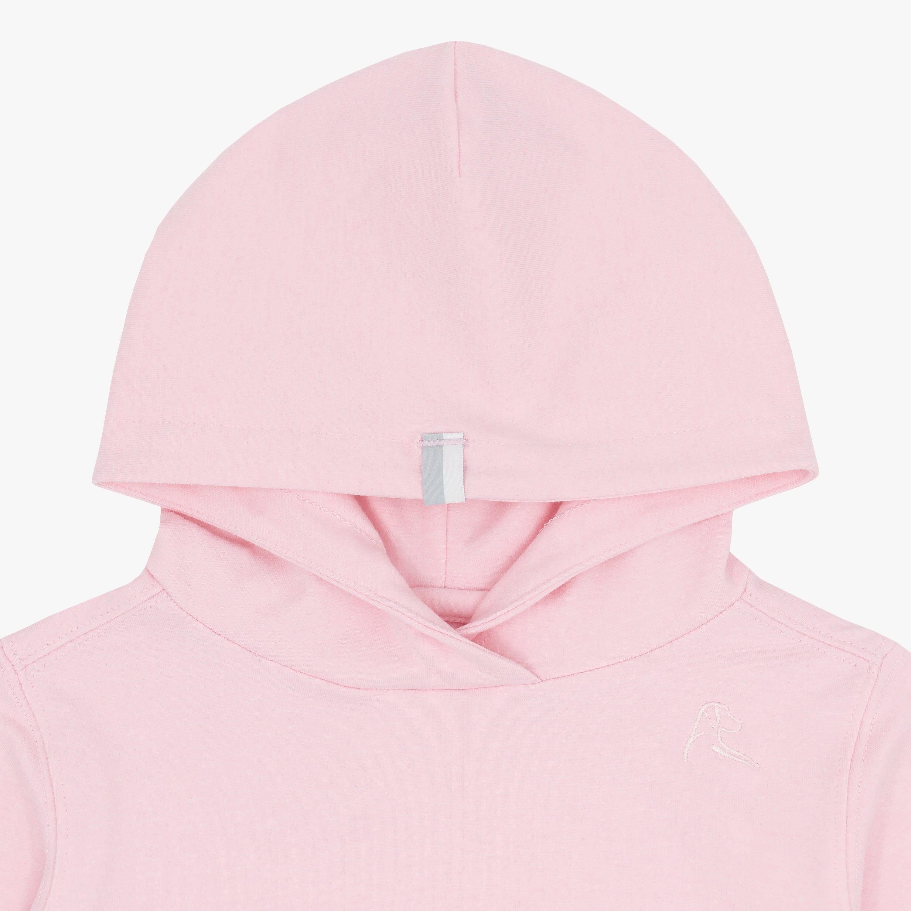 Alternative view of Lil' Hesi Performance Hoodie | Heather - Lotus Pink/White