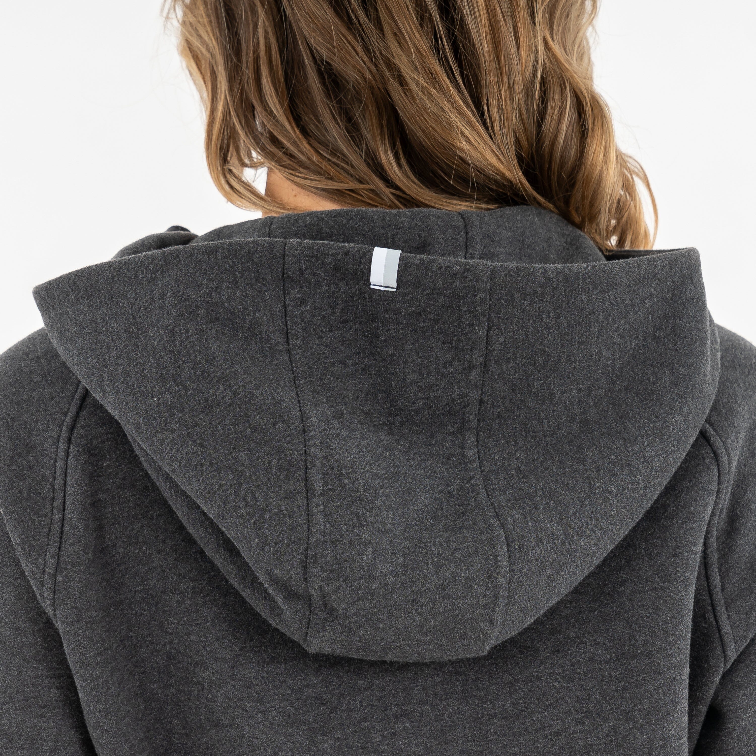 Alternative view of Clarity Half-Zip Hoodie | Heather - Midnight Black
