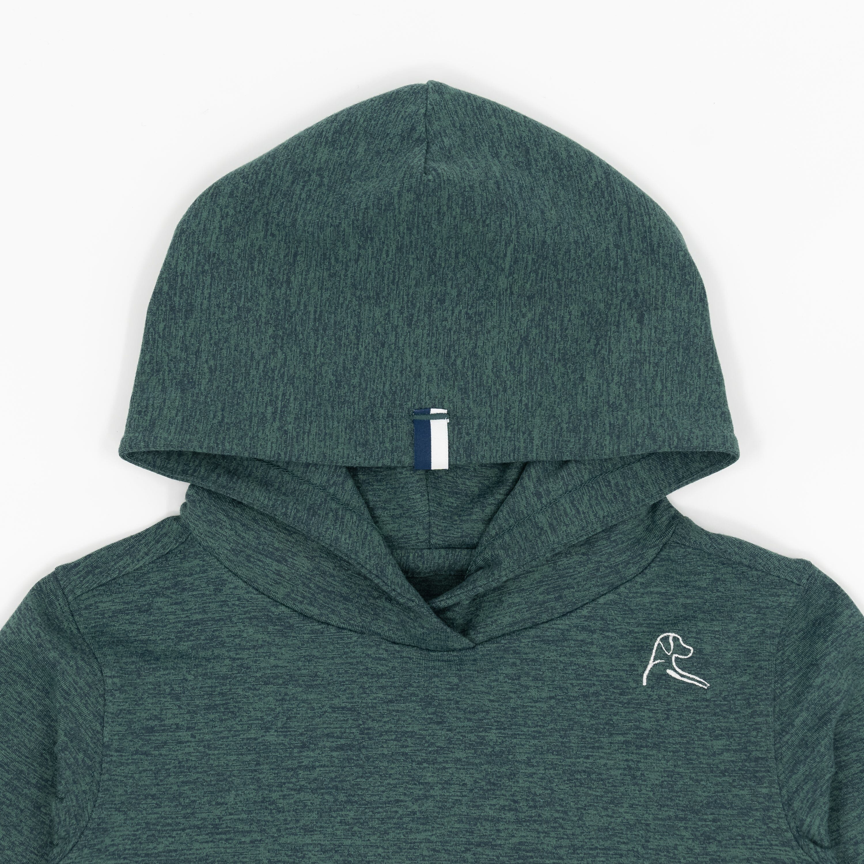 Alternative view of Lil' Hesi Performance Hoodie | Heather - Ponderosa Green/Willow Green