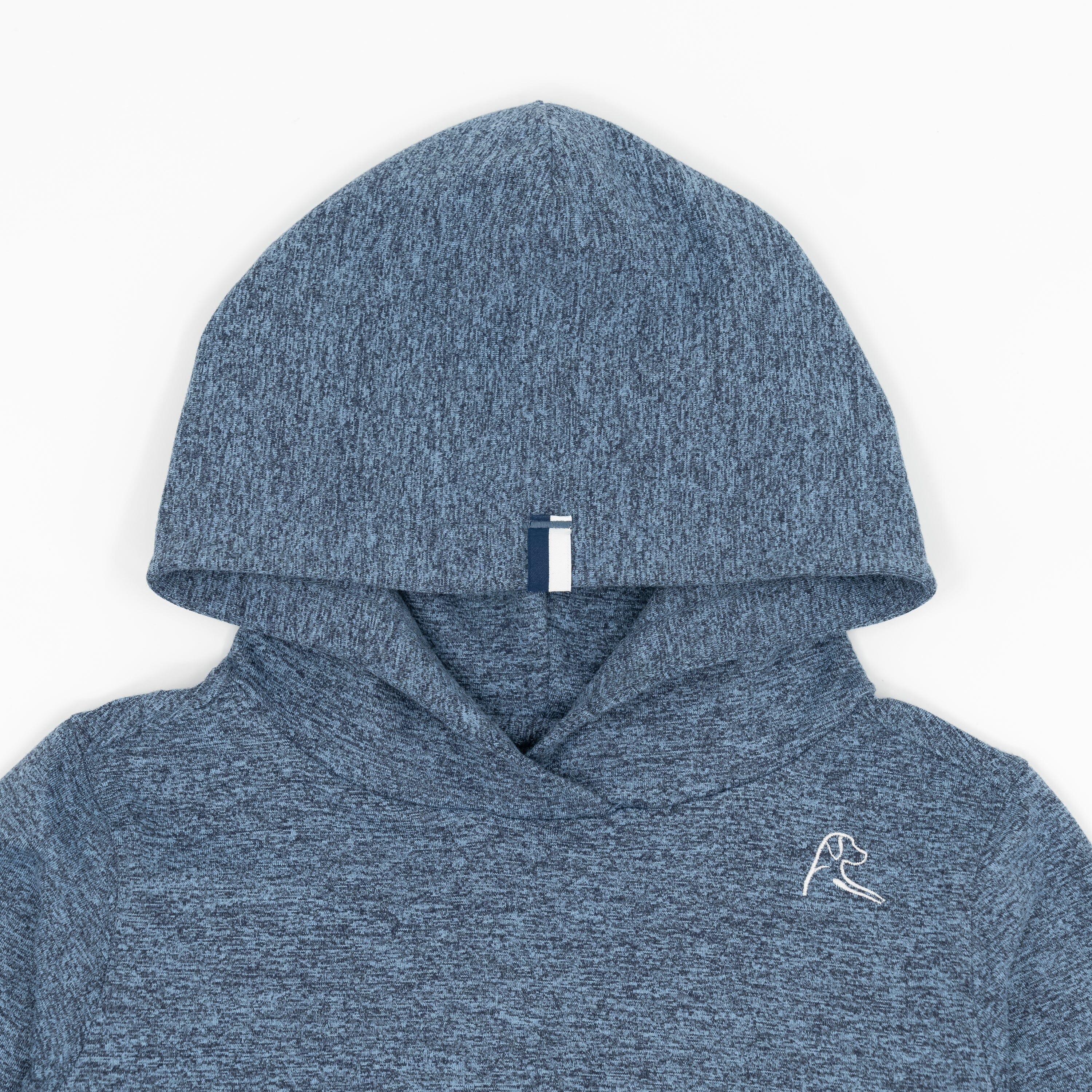 Alternative view of Lil' Hesi Performance Hoodie | Heather - Zone Blue/Fleet Navy
