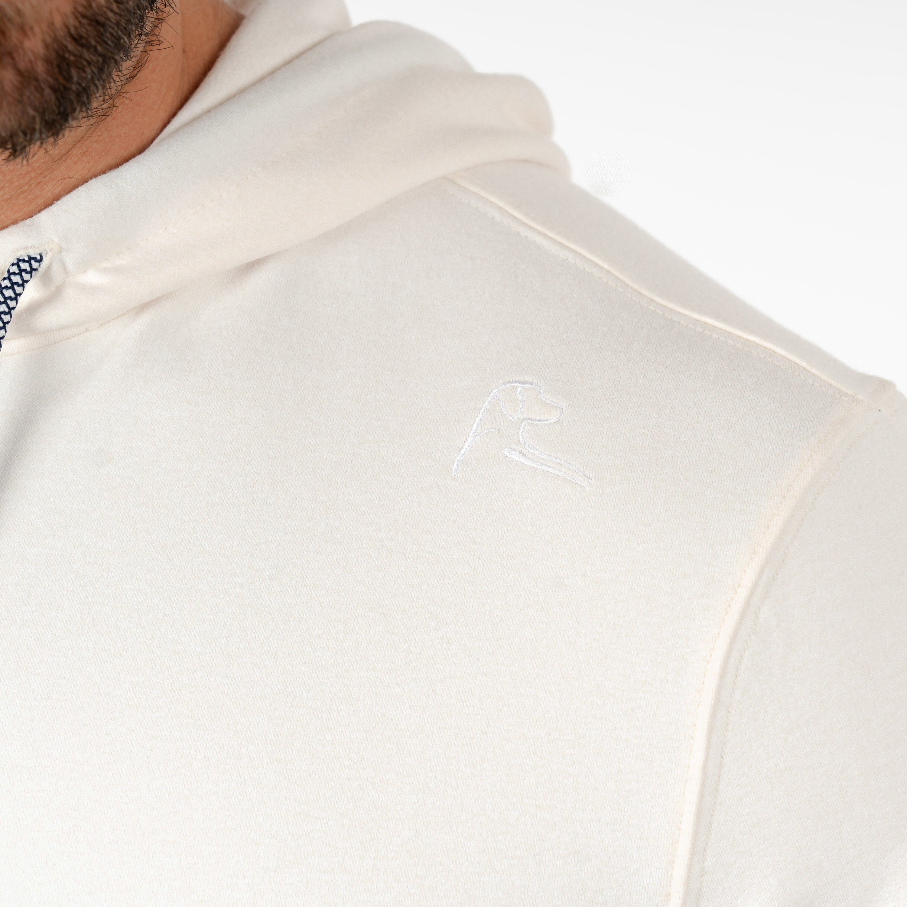 Alternative view of Hesi Performance Hoodie | Heather - Ivory/Parchment White - AM250 2