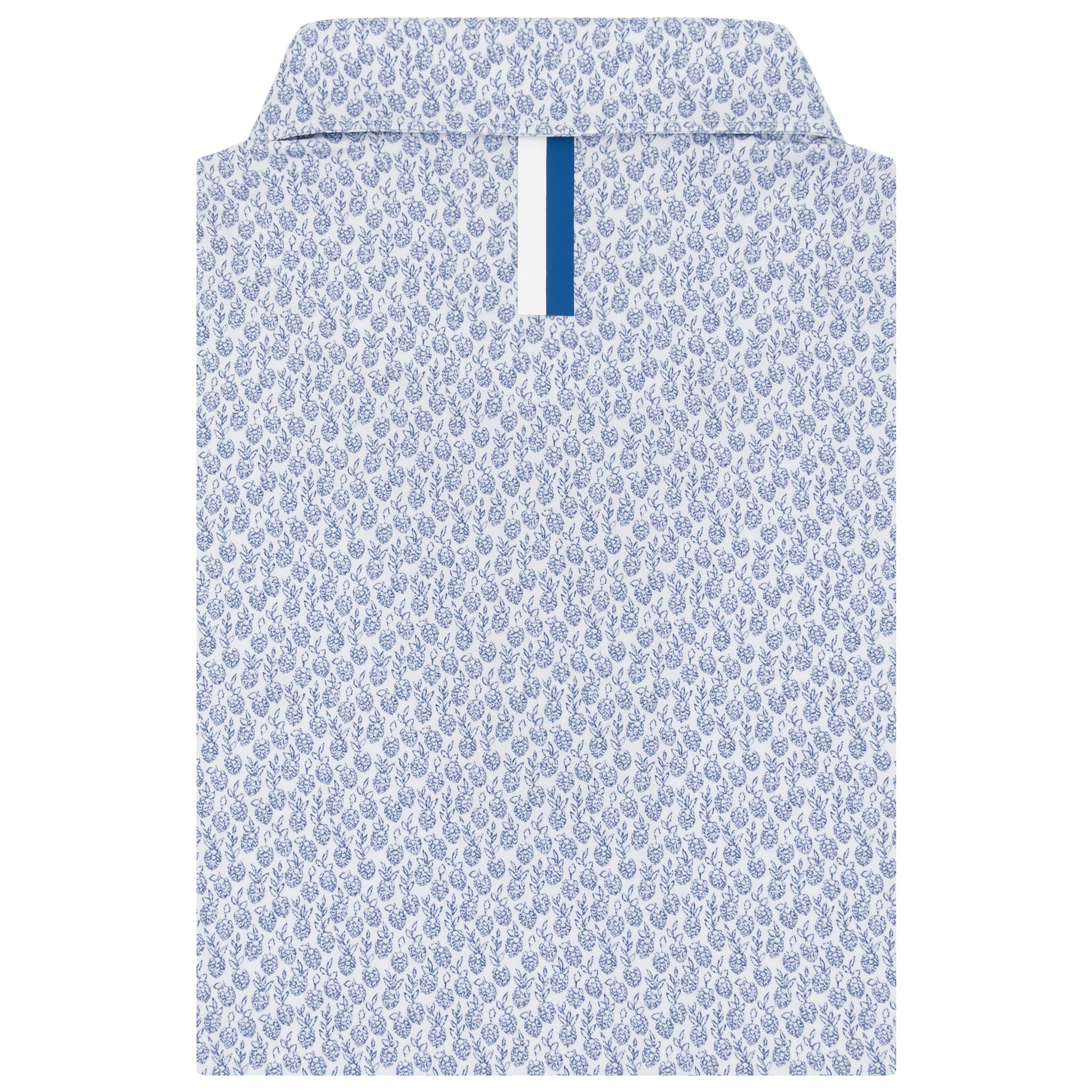 Alternative view of The Hops Floral | Performance Polo | The Hops Floral - White/Short Stop Blue