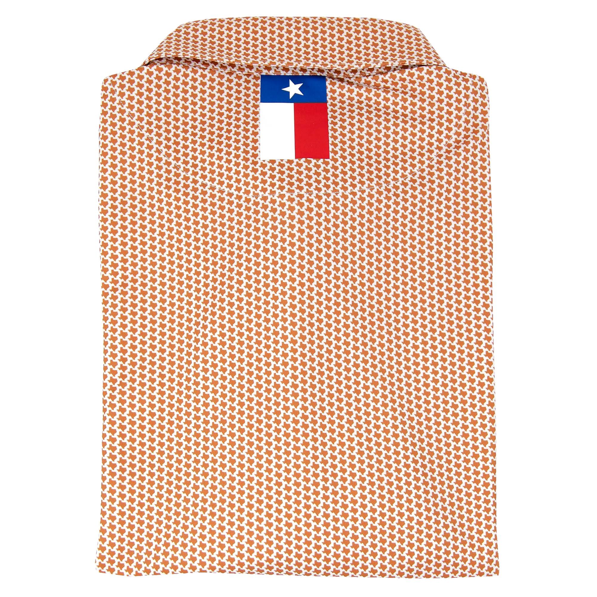 Alternative view of The Don't Mess | Performance Polo | The Don't Mess - Burnt Orange/White