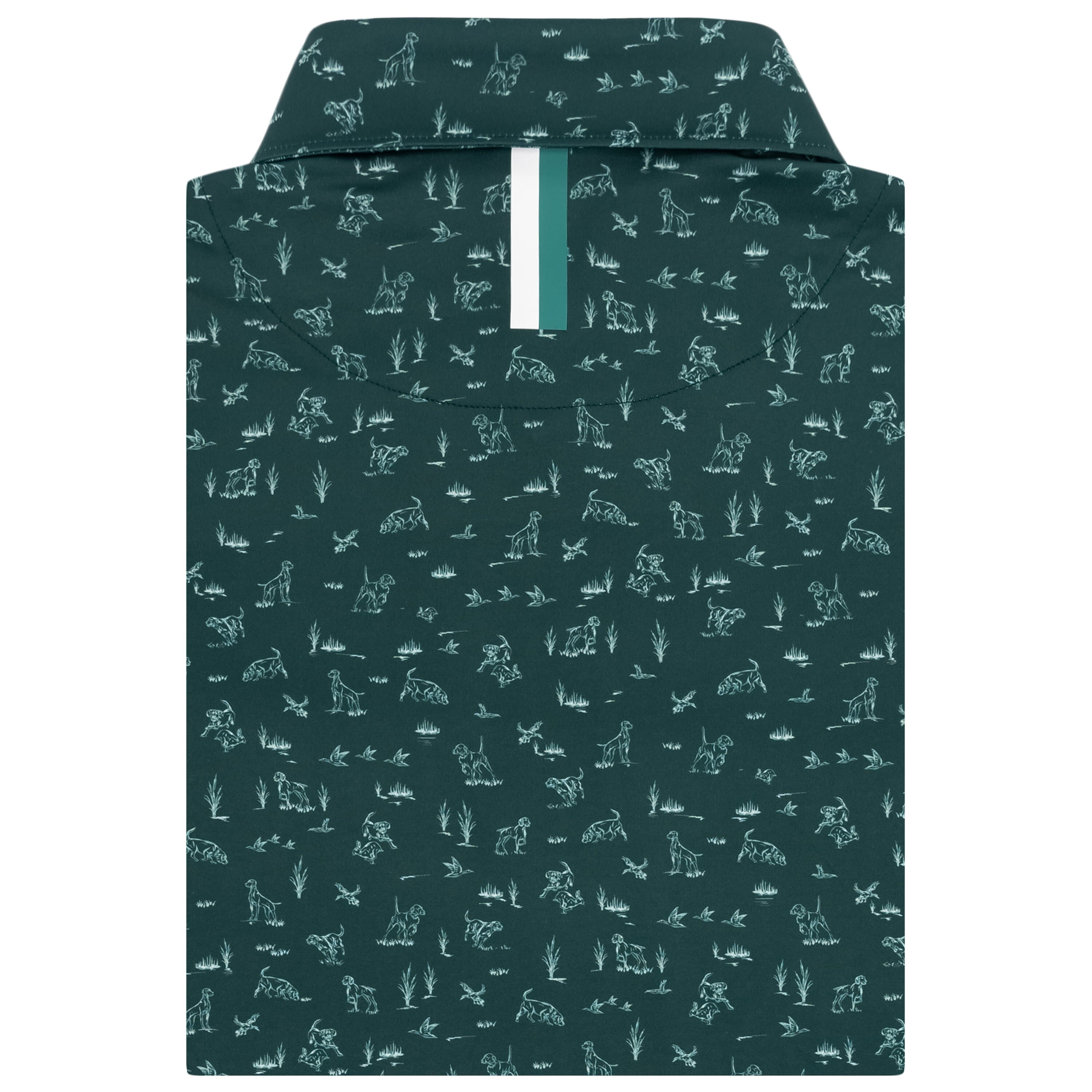 Alternative view of The Hunting Dog | Performance Polo | The Hunting Dog - Ponderosa Green/White