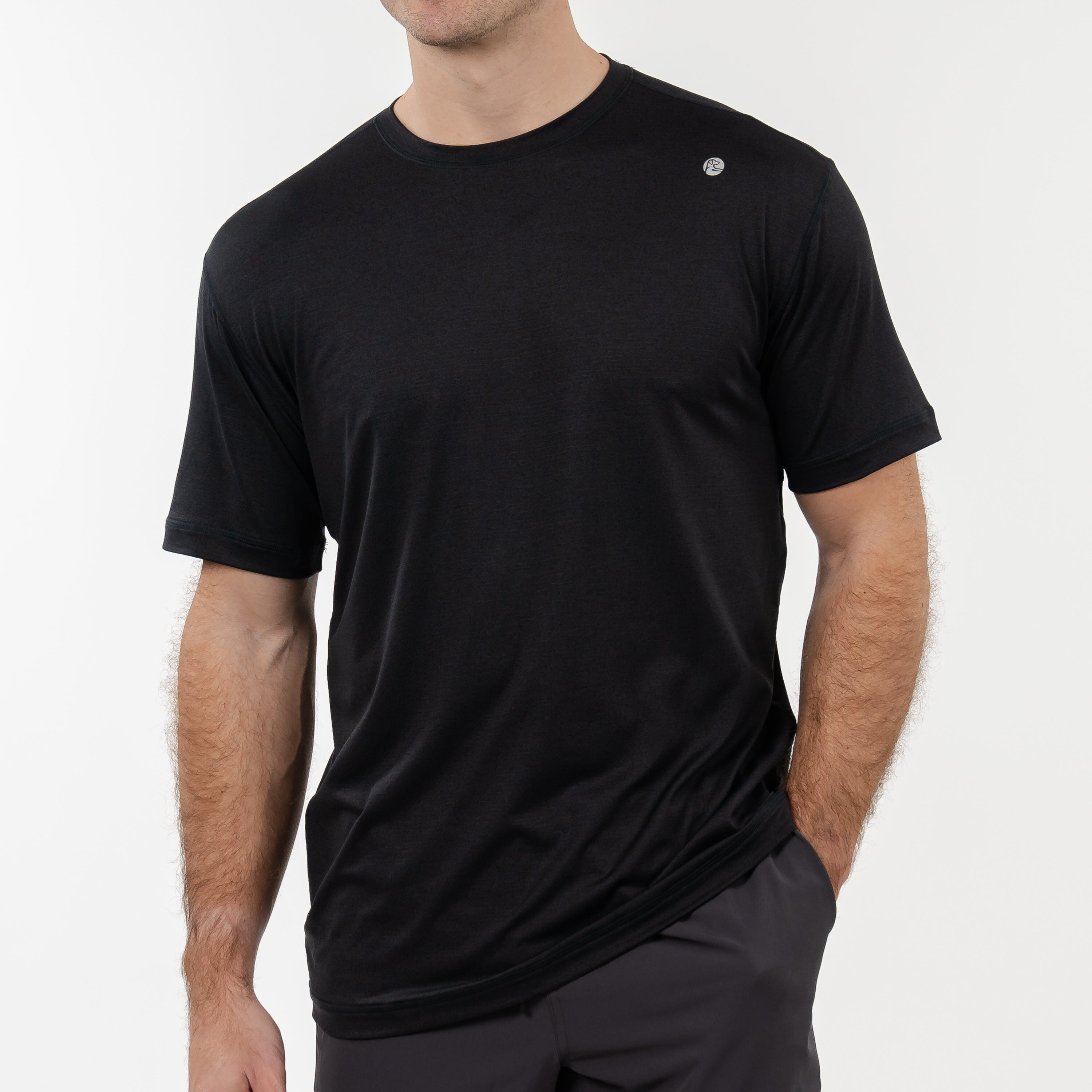 Alternative view of Blitz Tech Tee | Solid - Midnight Black