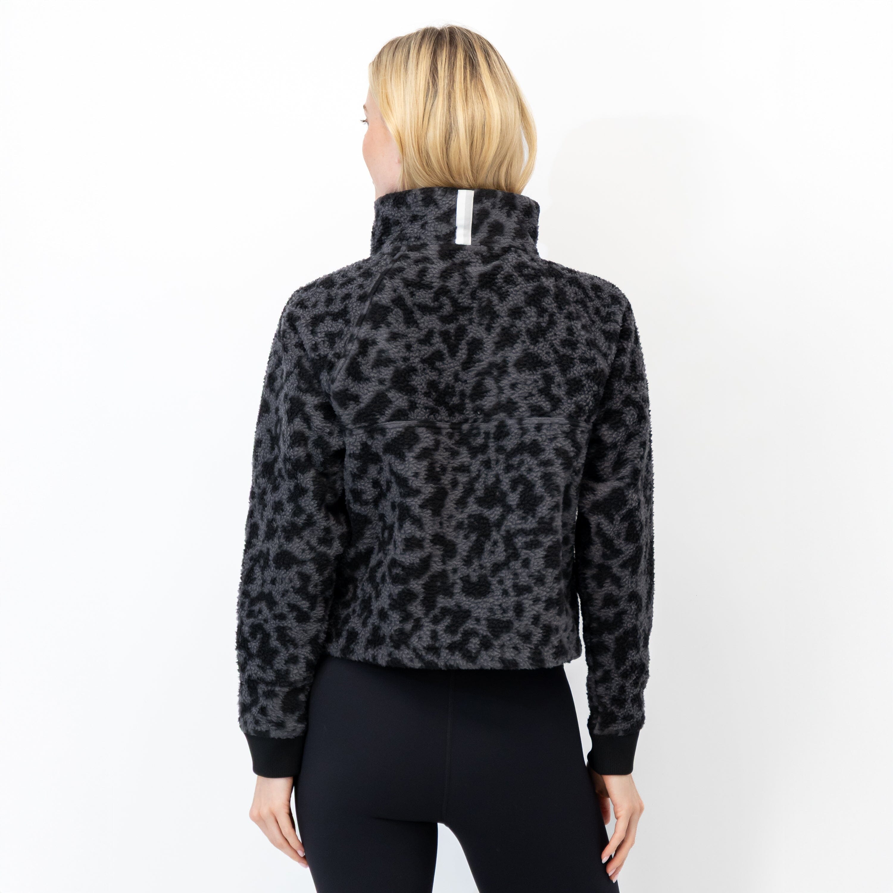 Rivanna Fleece Pullover | The Leopard Camo - Charcoal Grey/Midnight Black - Image 2