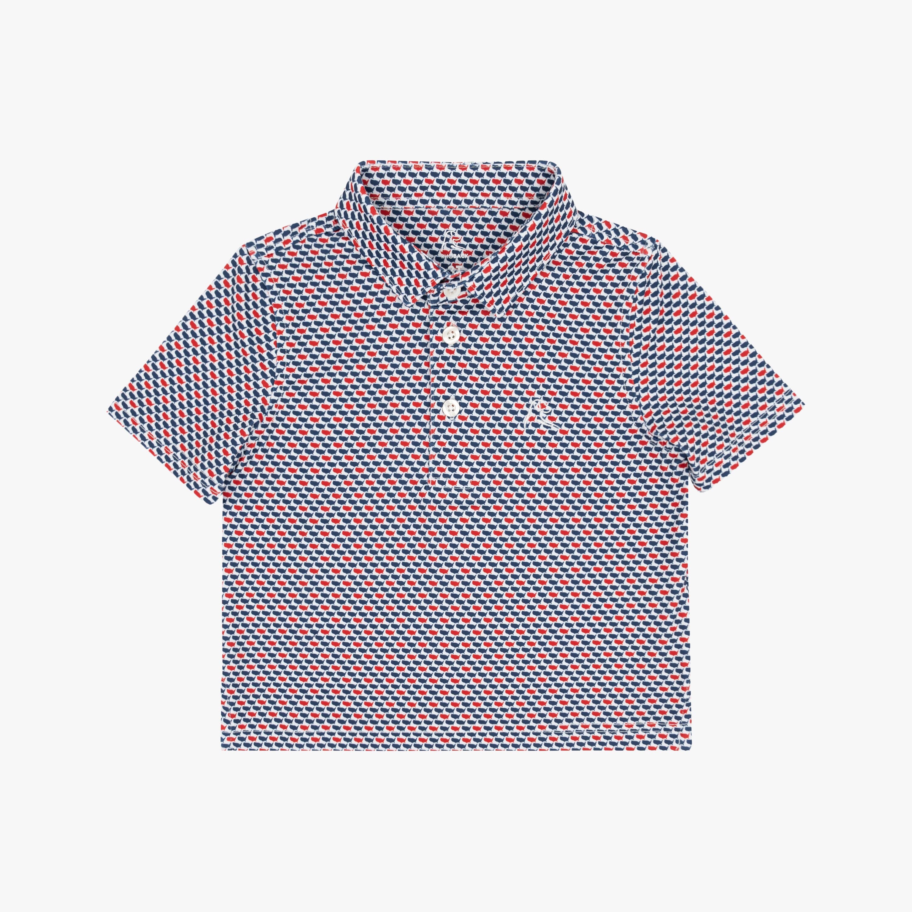 The Lil' 1776 | Performance Polo | The 1776 - Admiral Navy/Classic Red - USA