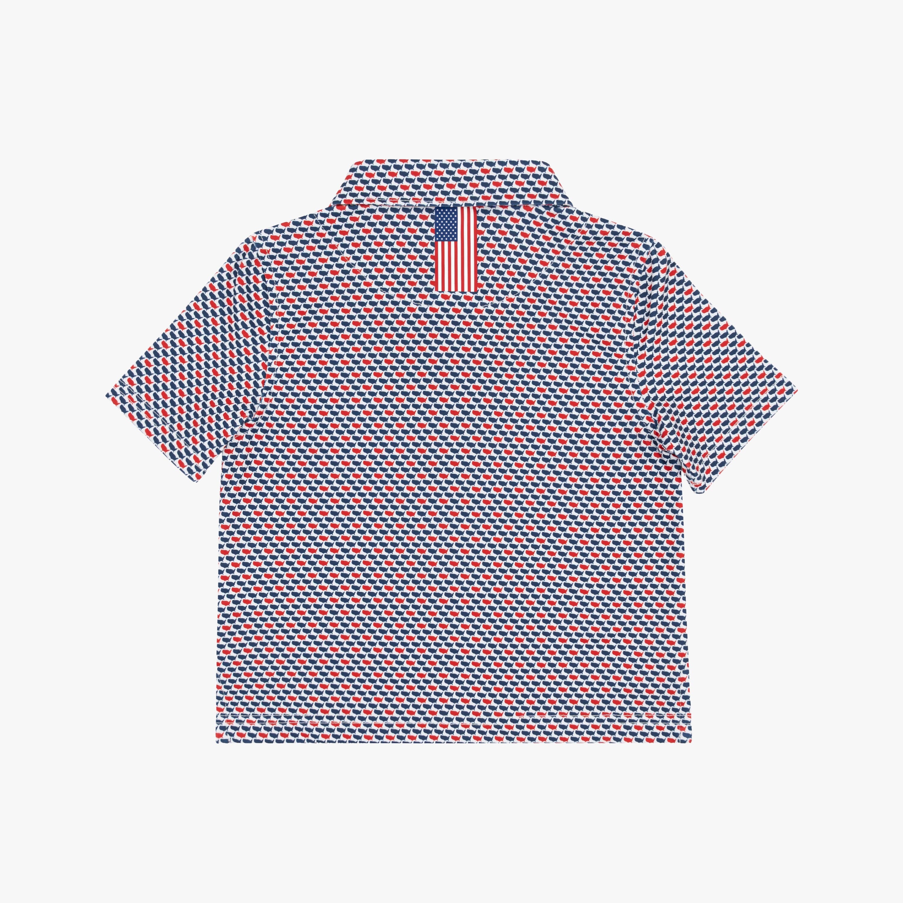 Alternative view of The Lil' 1776 | Performance Polo | The 1776 - Admiral Navy/Classic Red - USA