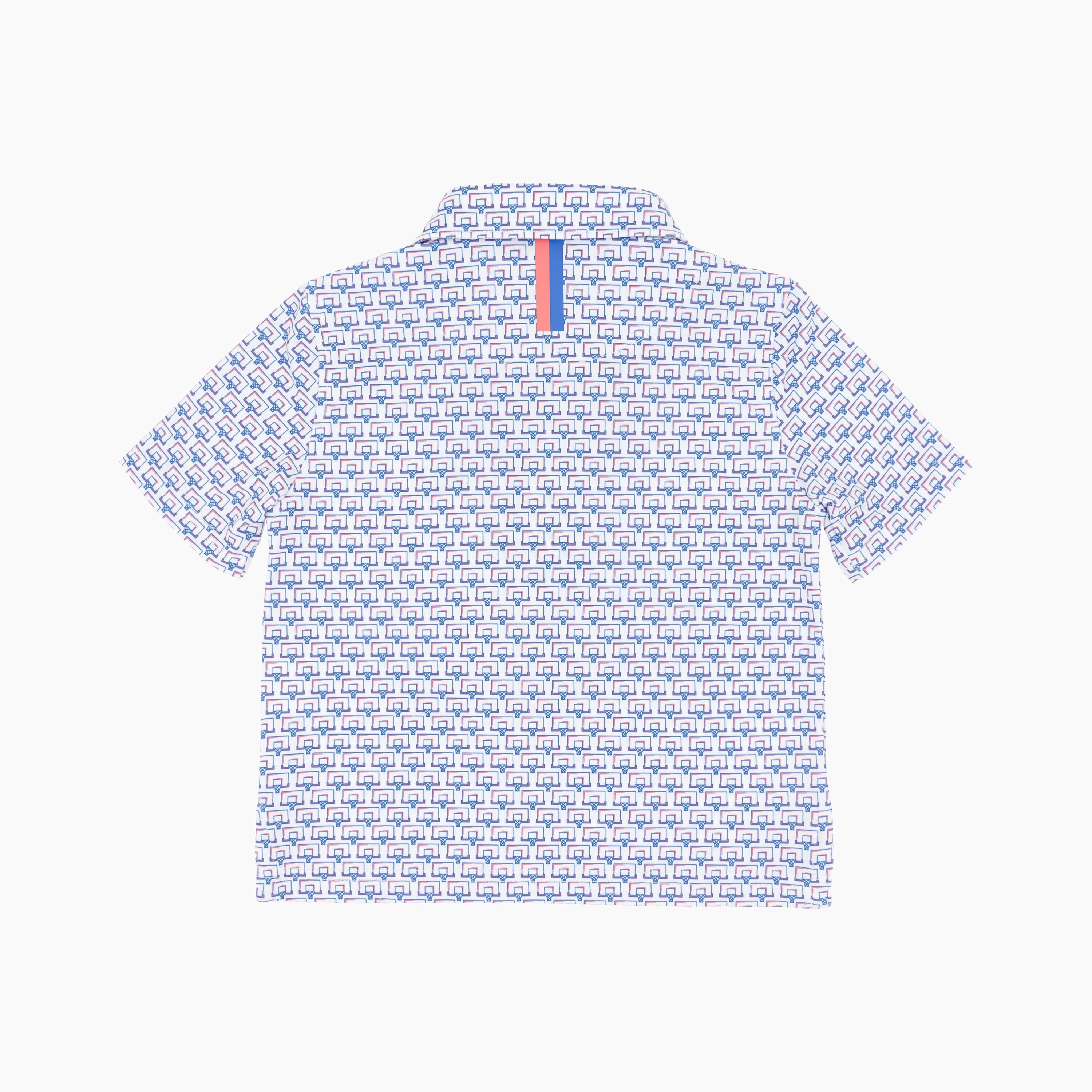 Alternative view of The Lil' Bucket | Performance Polo | The Bucket - White/Bunker Blue