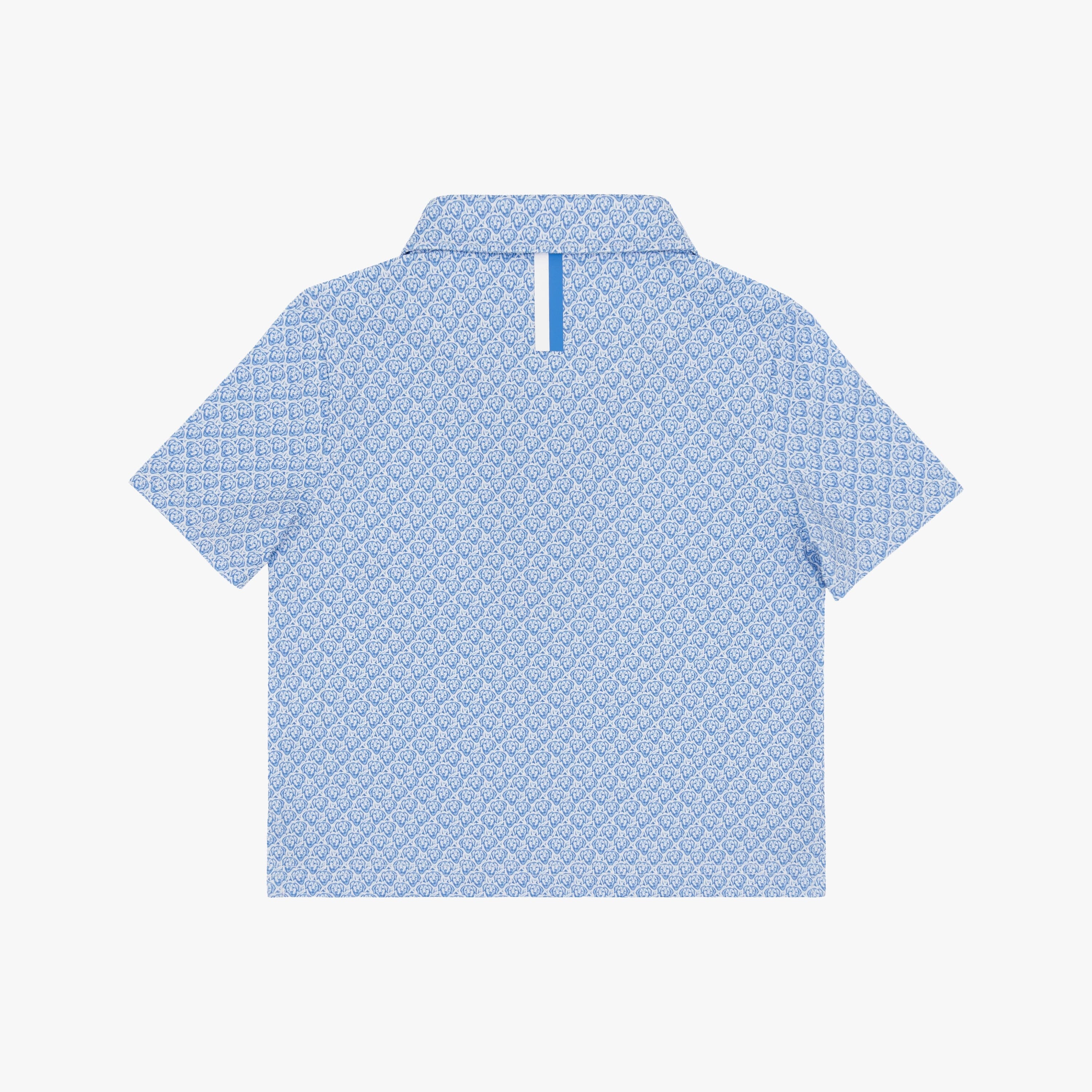 Alternative view of The Lil' Biscuit | Performance Polo | The Biscuit - White/Caicos Blue