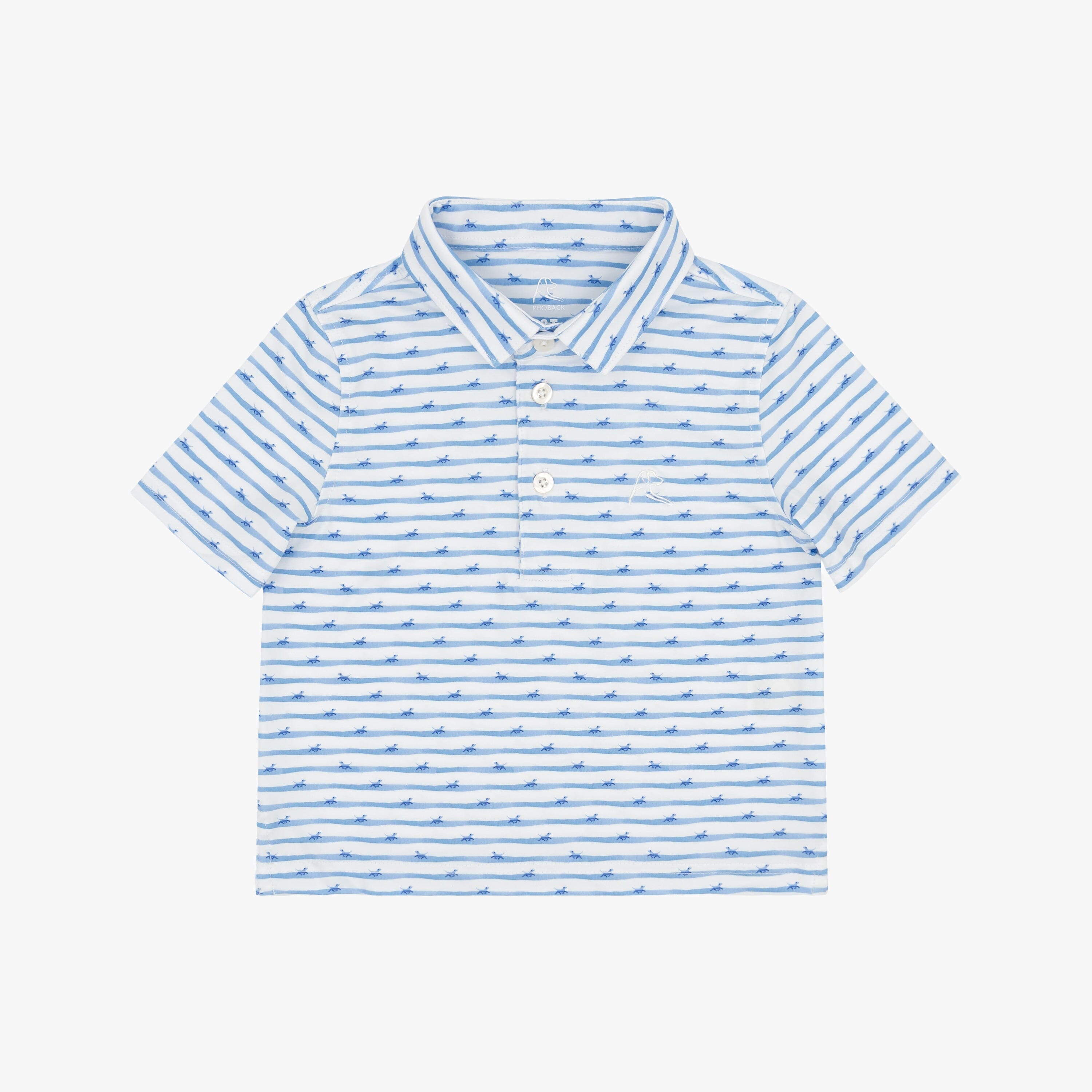 The Lil' Doggy Paddle | Performance Polo | The Doggy Paddle - White/Caicos Blue