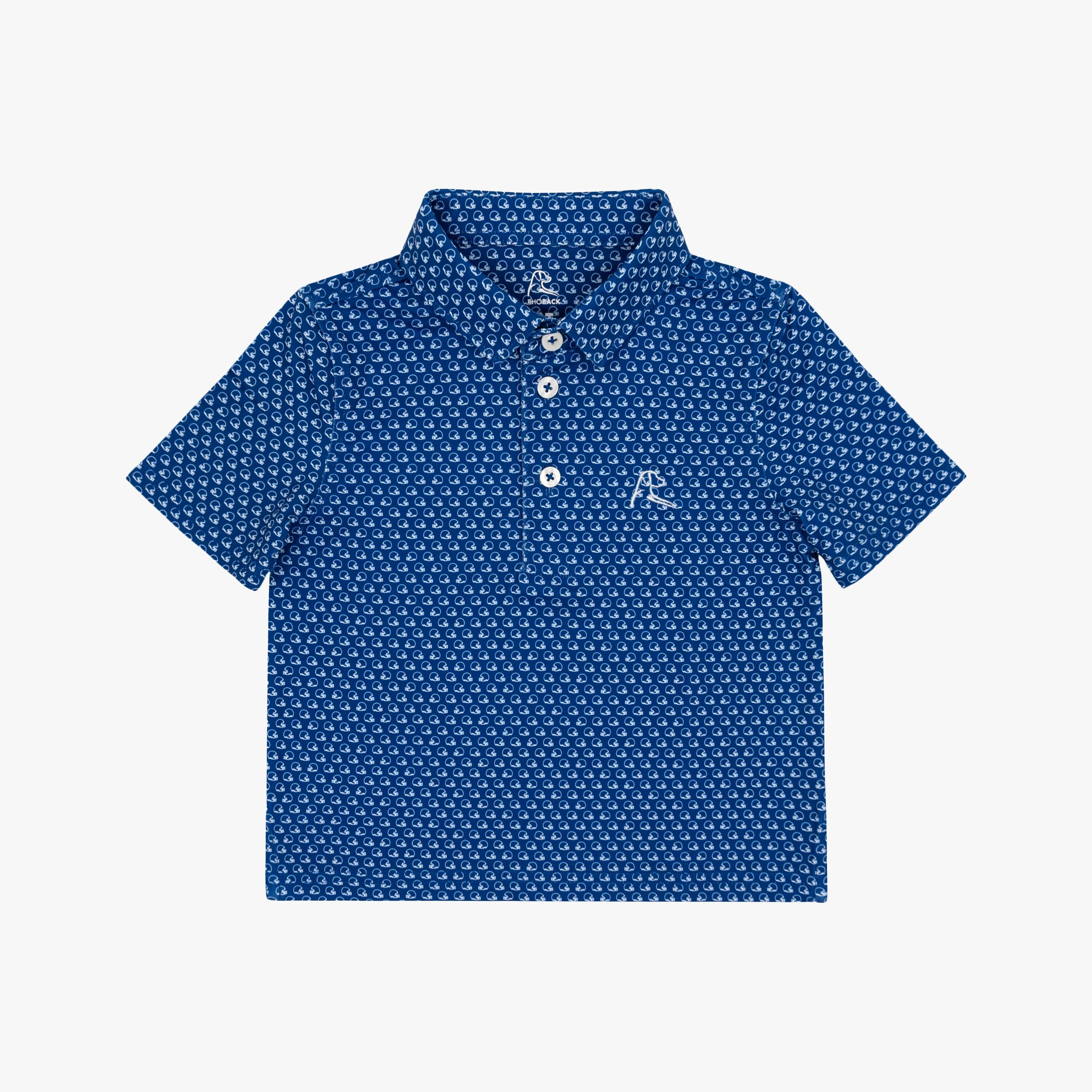 The Lil' Football Guy | Performance Polo | The Football Guy - Shoal Blue/White