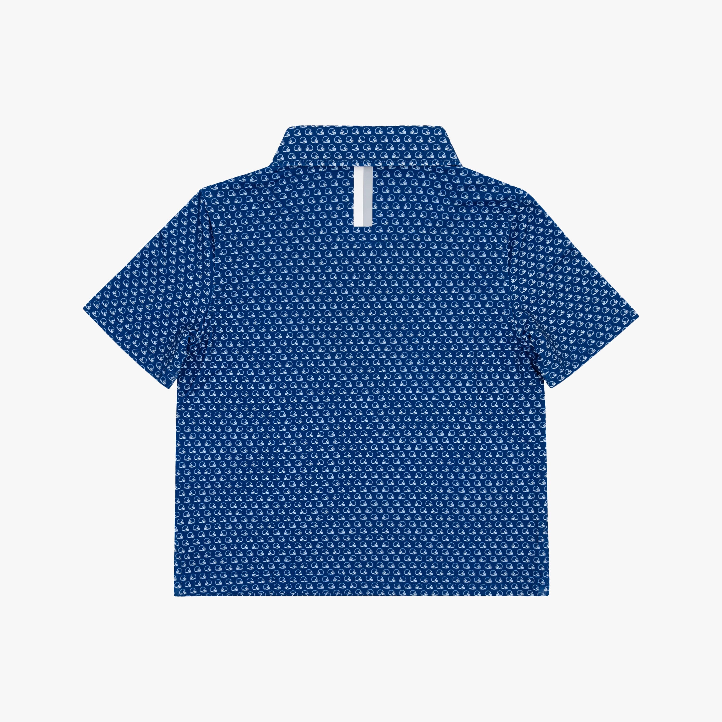 Alternative view of The Lil' Football Guy | Performance Polo | The Football Guy - Shoal Blue/White