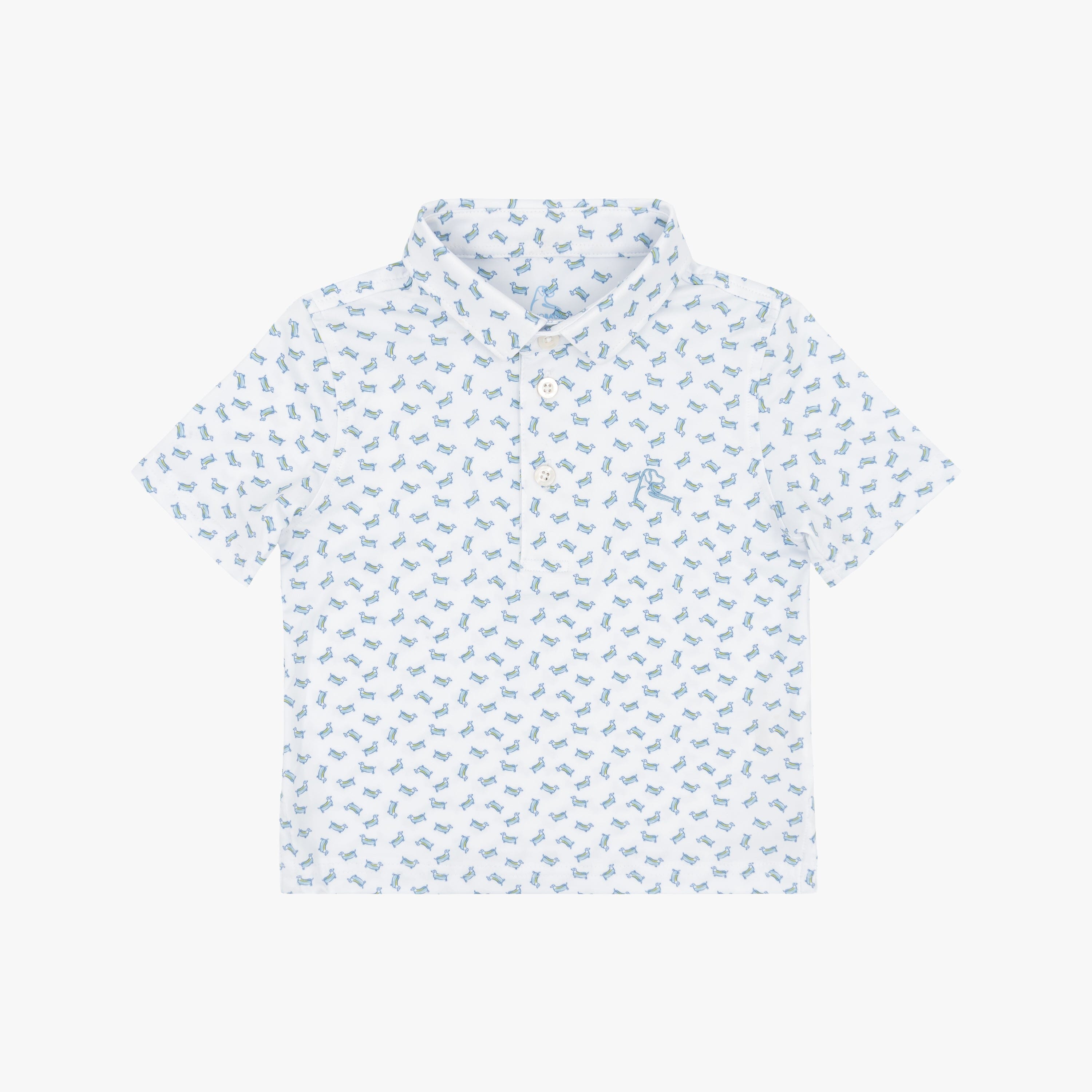 The Lil' Frank | Performance Polo | The Frank - White/Pure Blue
