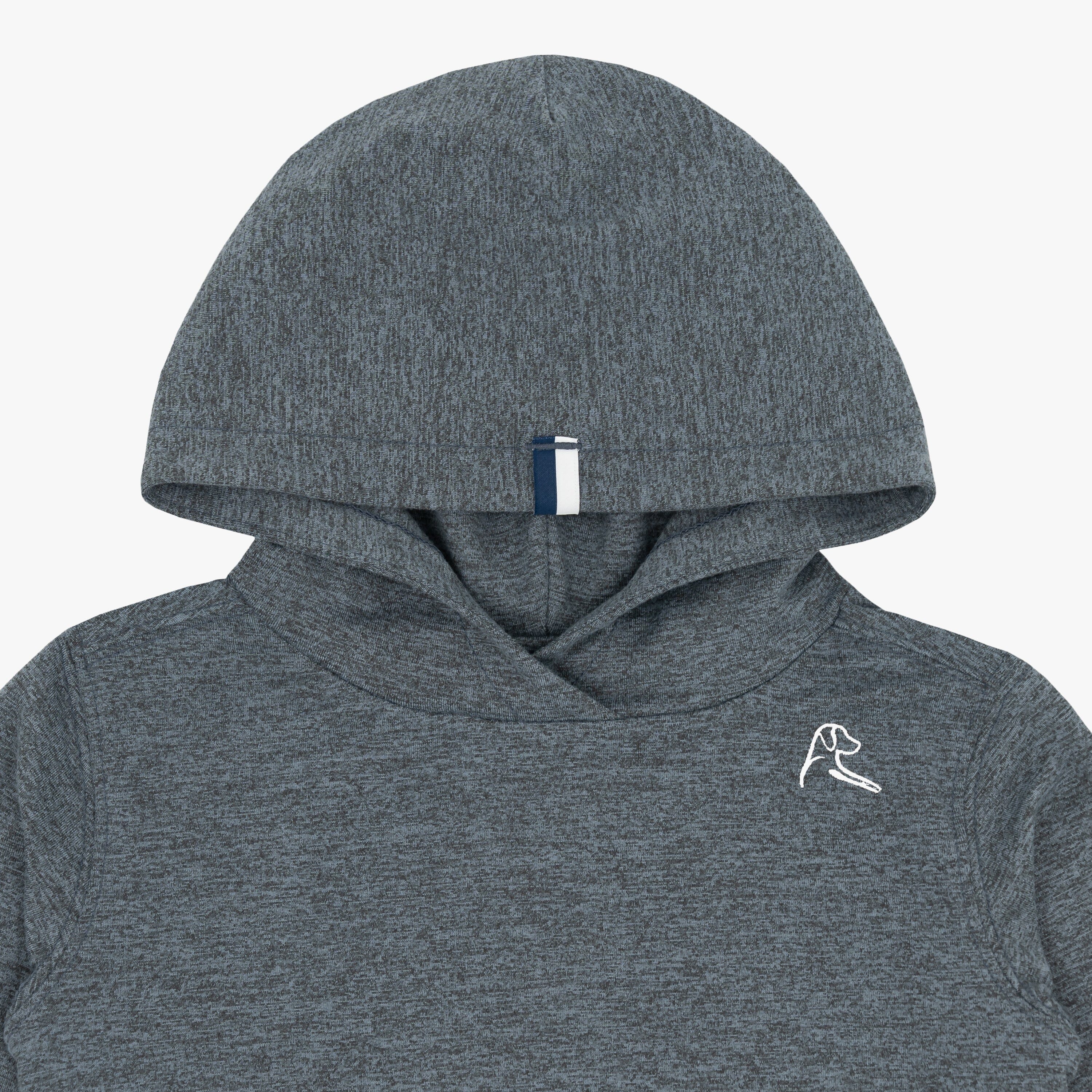 Alternative view of Lil' Hesi Performance Hoodie | Heather - Charcoal Grey/Thunder Grey