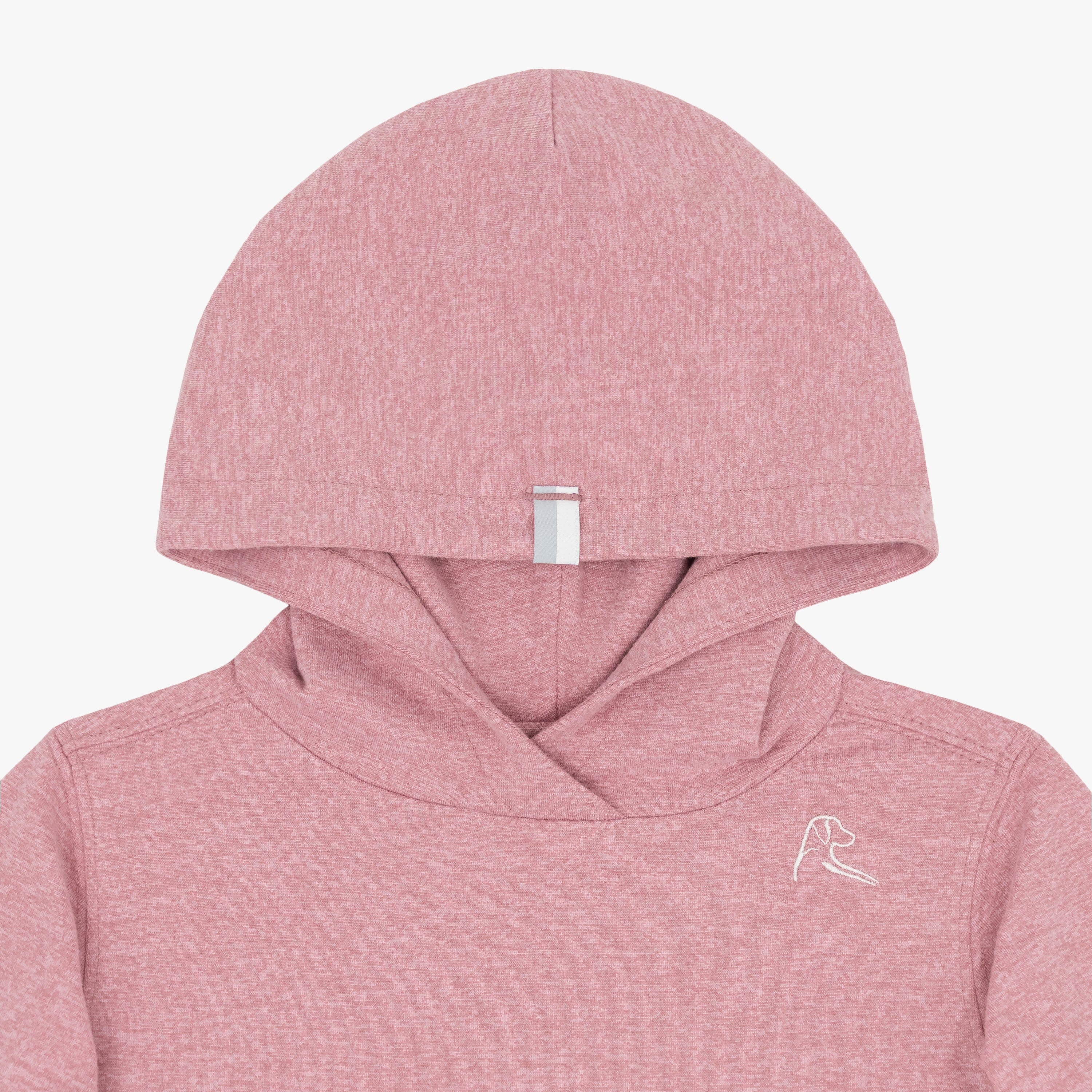 Alternative view of Lil' Hesi Performance Hoodie | Heather - Dusk Pink/Lotus Pink