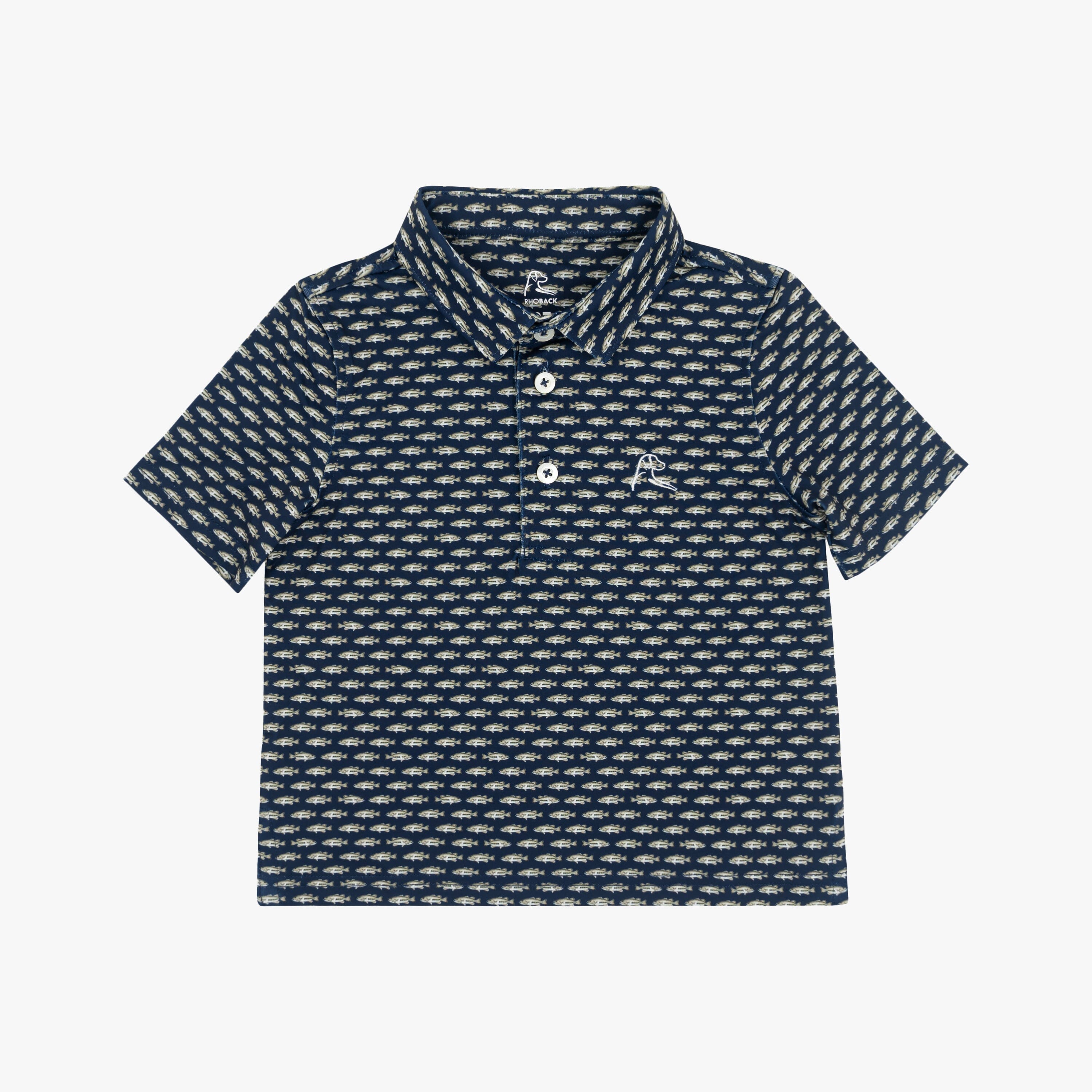 The Lil' Large Mouth Bass | Performance Polo | The Large Mouth Bass - Fleet Navy
