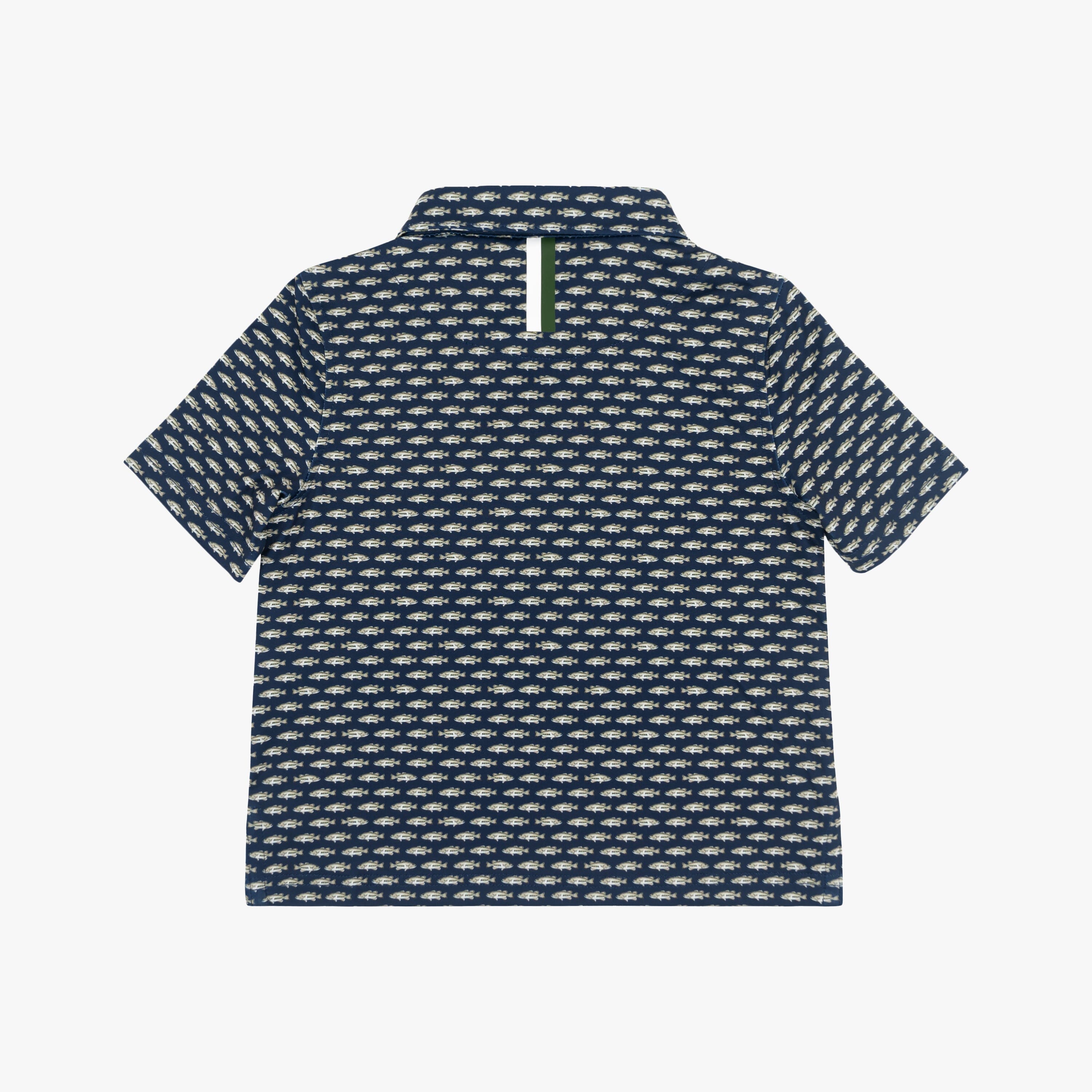 Alternative view of The Lil' Large Mouth Bass | Performance Polo | The Large Mouth Bass - Fleet Navy