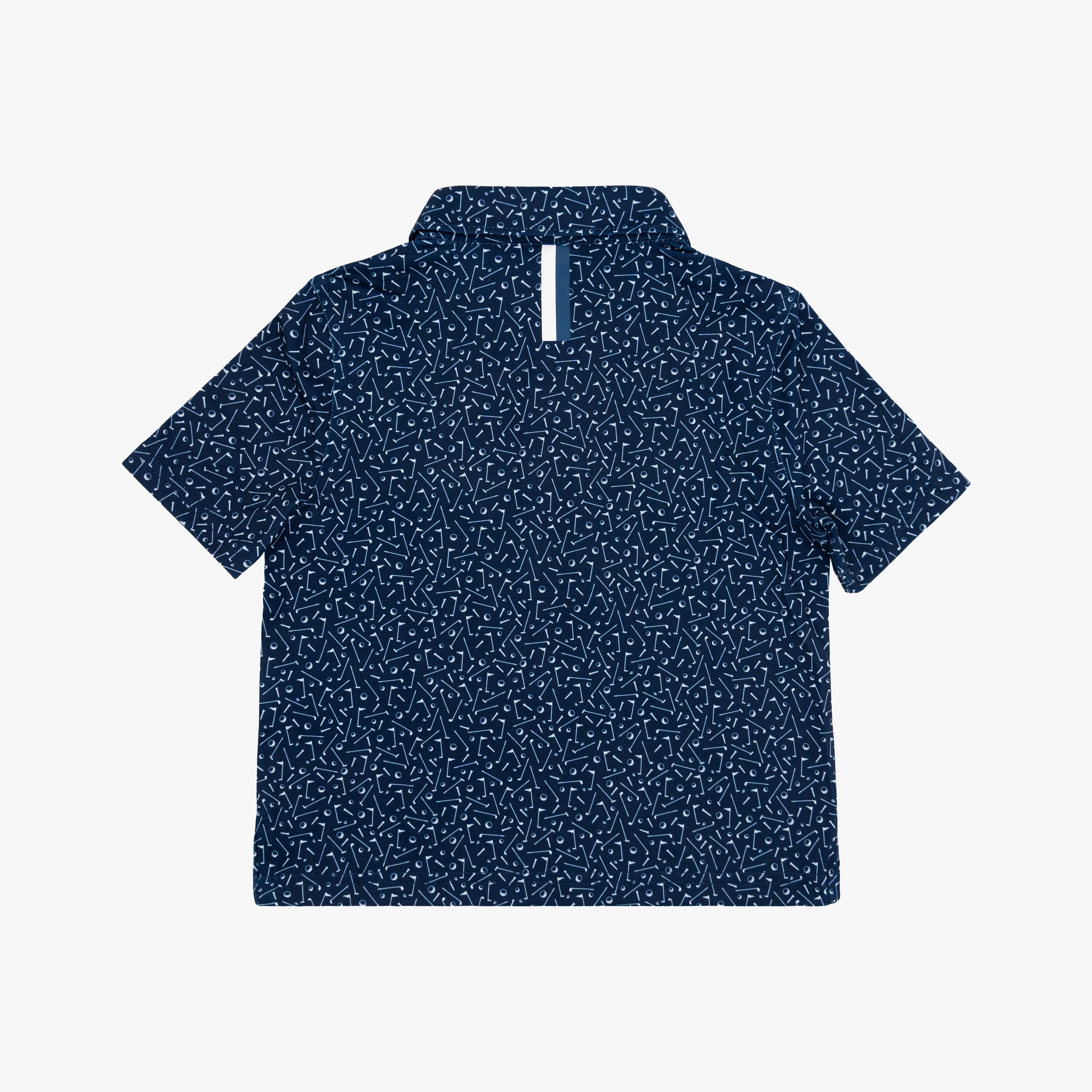 Alternative view of The Lil' Mulligan | Performance Polo | The Mulligan - Admiral Navy/White