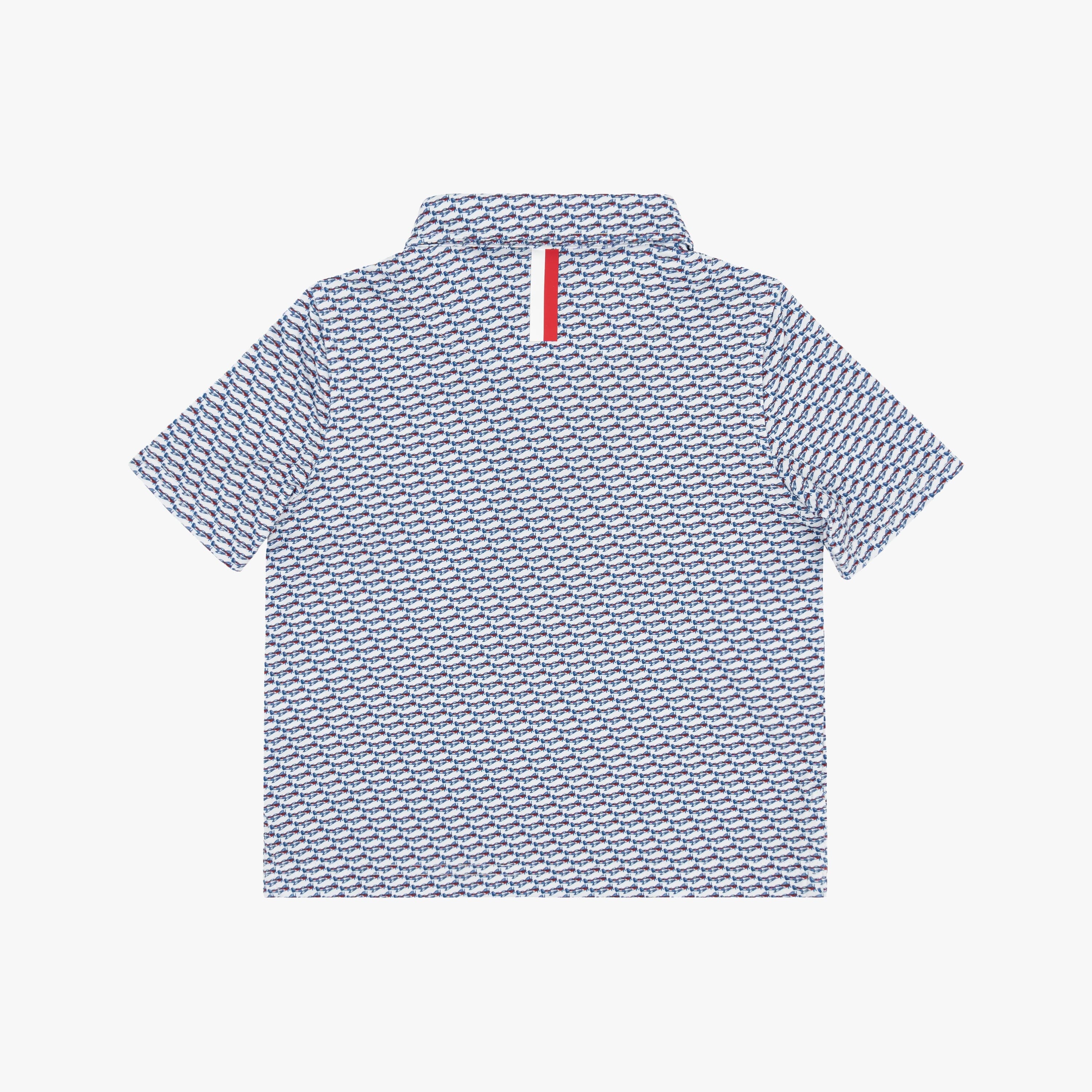 Alternative view of The Lil' Stang | Performance Polo | The Stang - White/Classic Red
