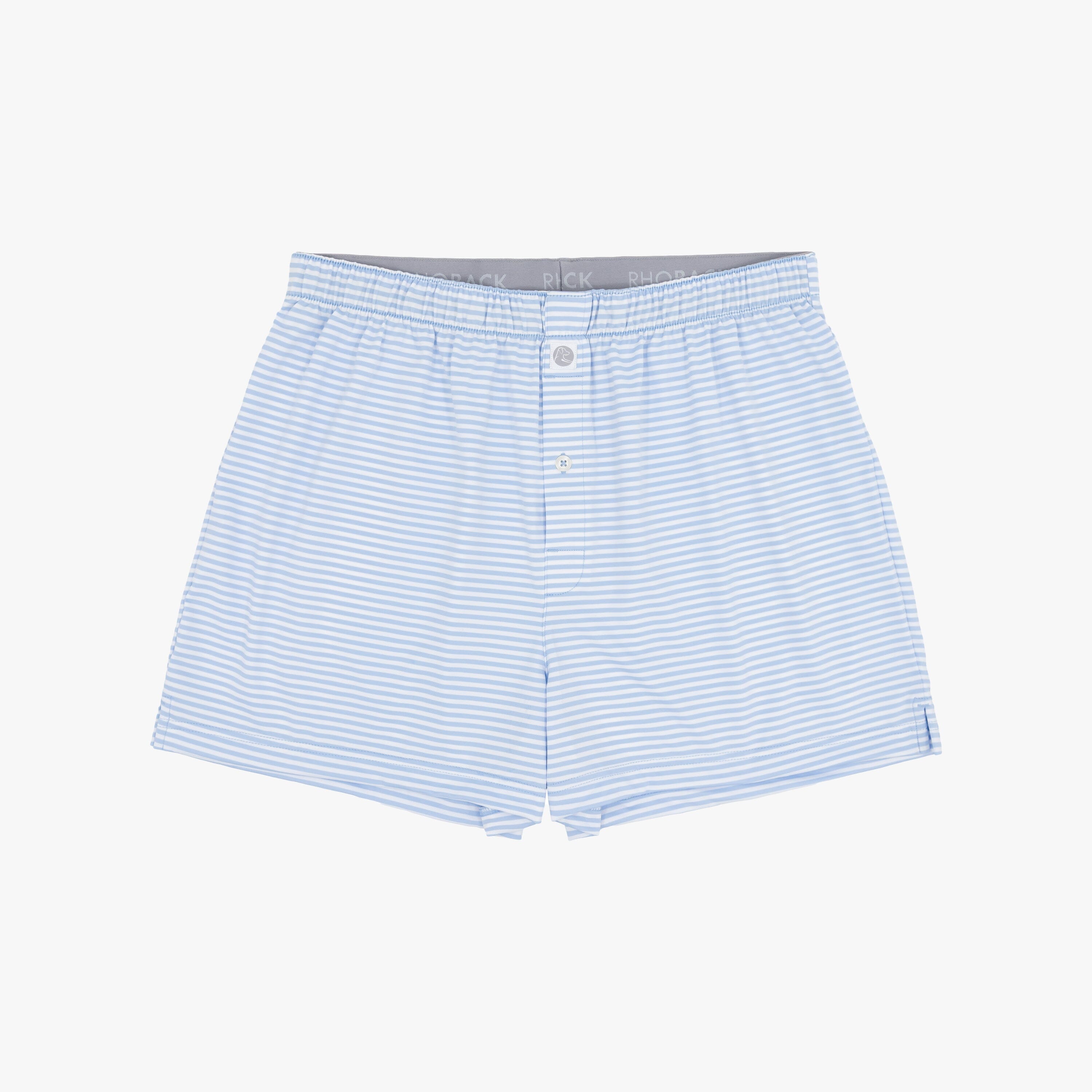 Breeze Performance Boxer | The Birdie Stripe - Oxford Blue/White