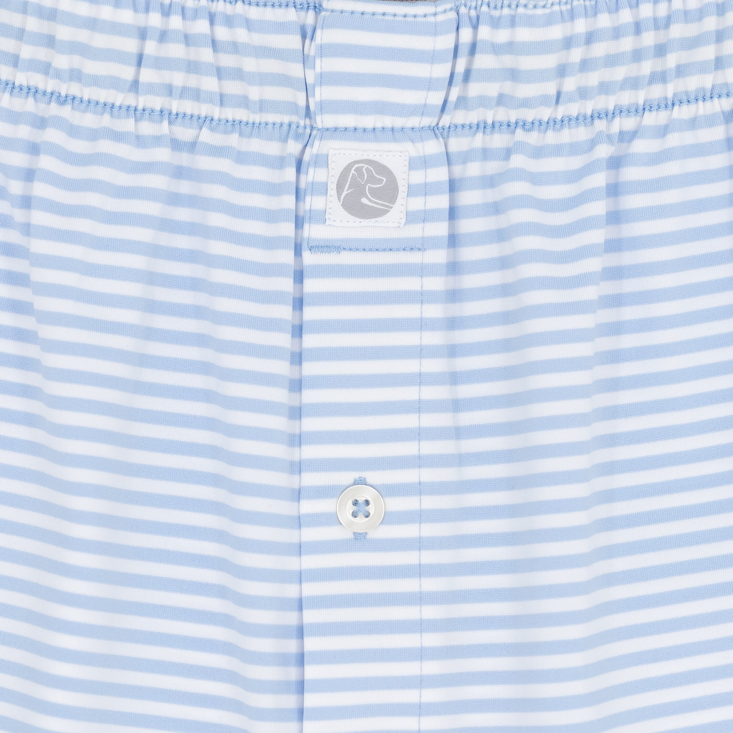 Alternative view of Breeze Performance Boxer | The Birdie Stripe - Oxford Blue/White