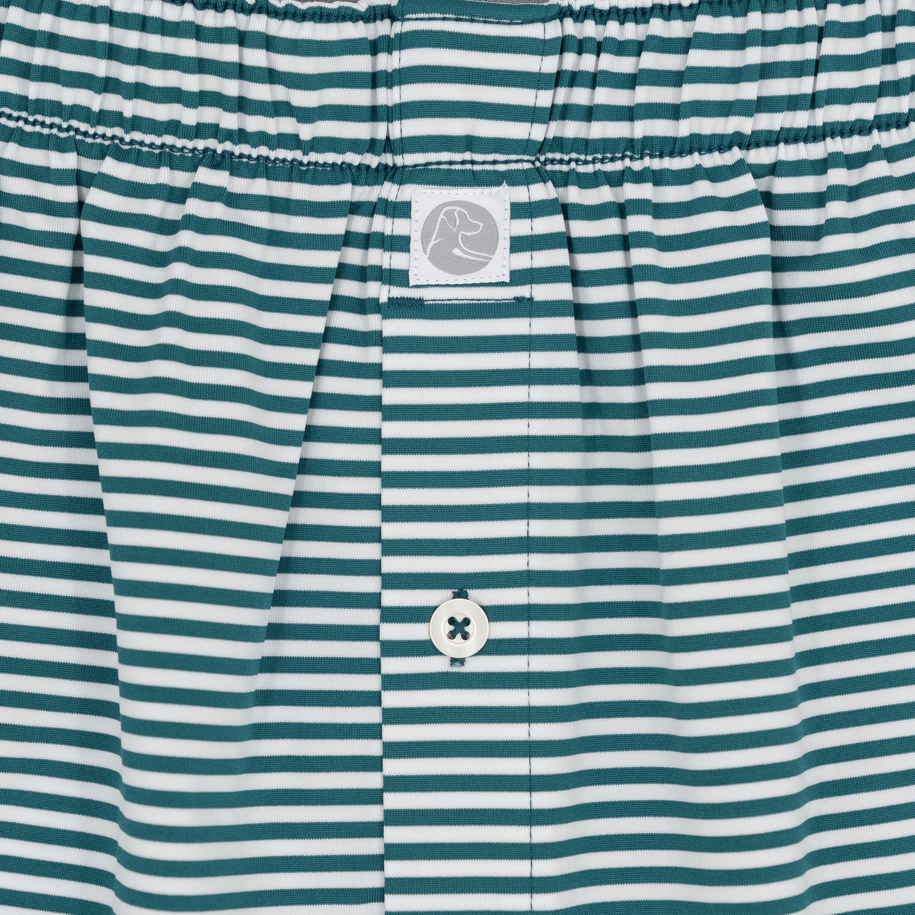 Alternative view of Breeze Performance Boxer | The Birdie Stripe - Midnight Green/White