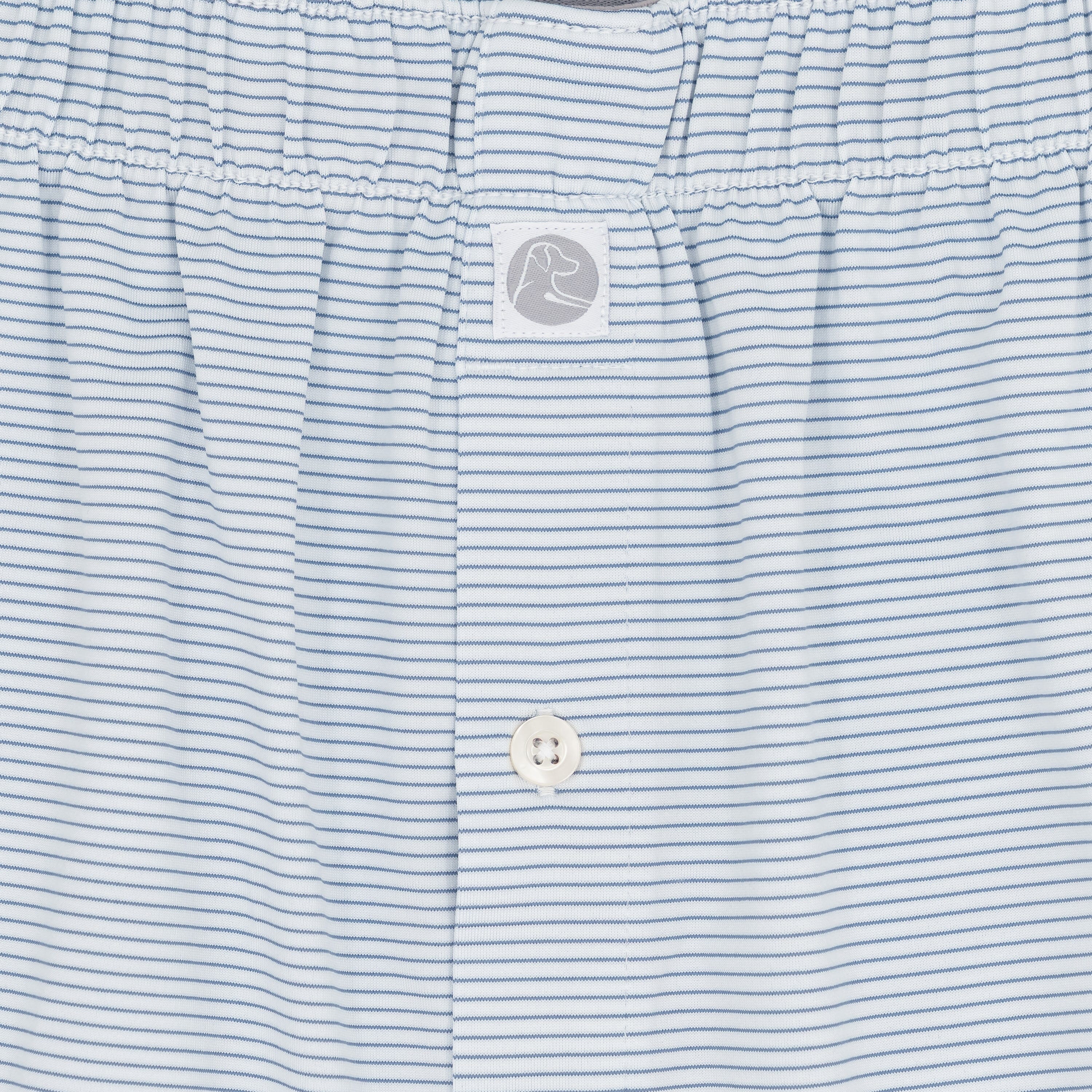 Alternative view of Breeze Performance Boxer | The Shell Stripe - White/Coastal Blue
