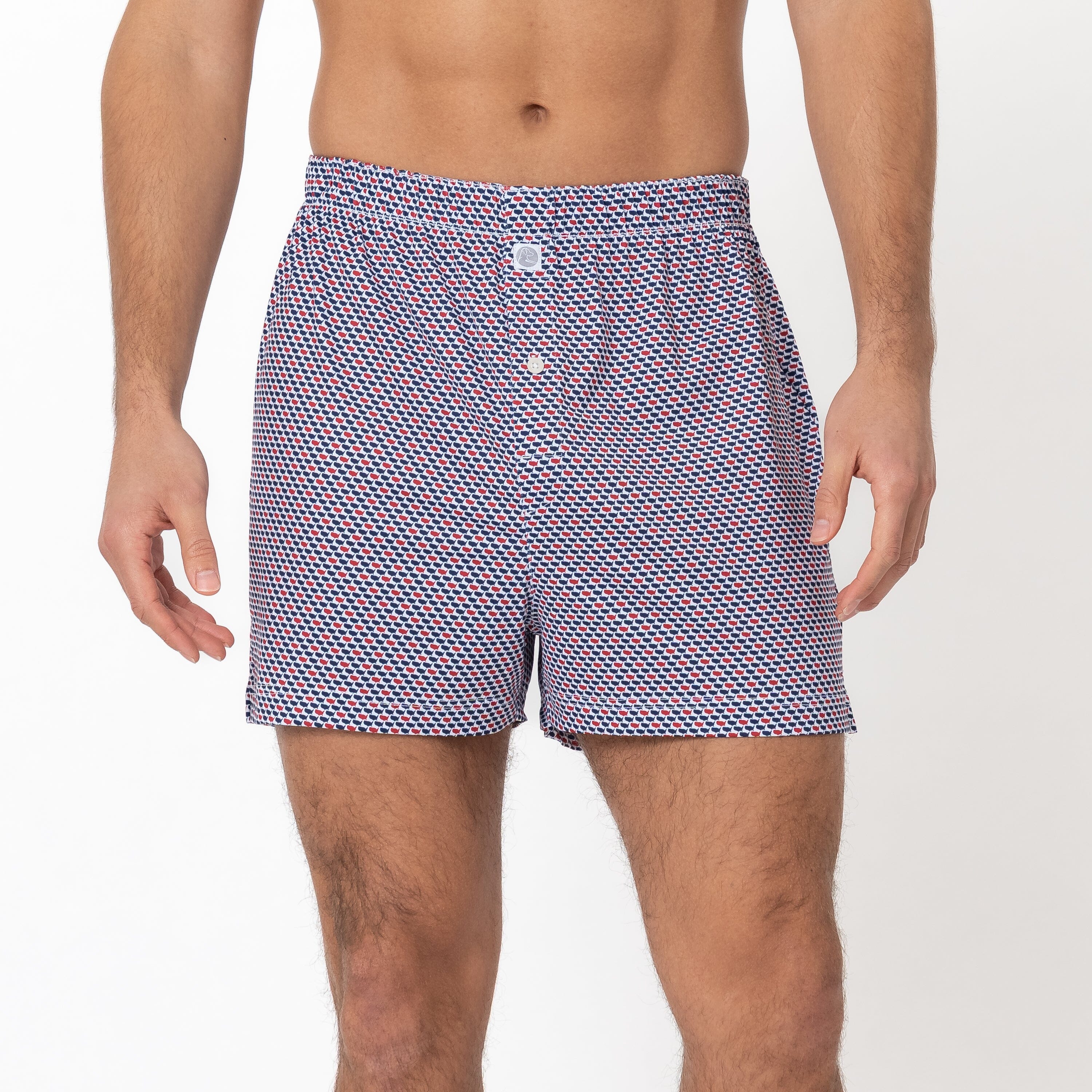 Alternative view of Breeze Performance Boxer | The 1776 - Admiral Navy/Classic Red